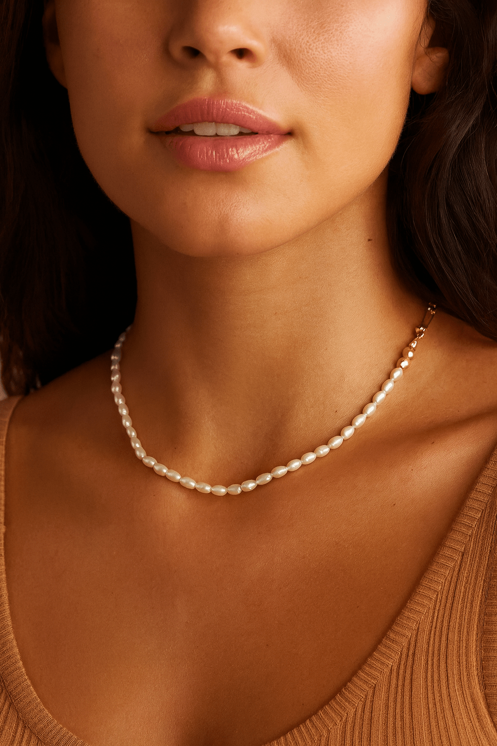 Mini Pearl Choker Necklace - eklexic