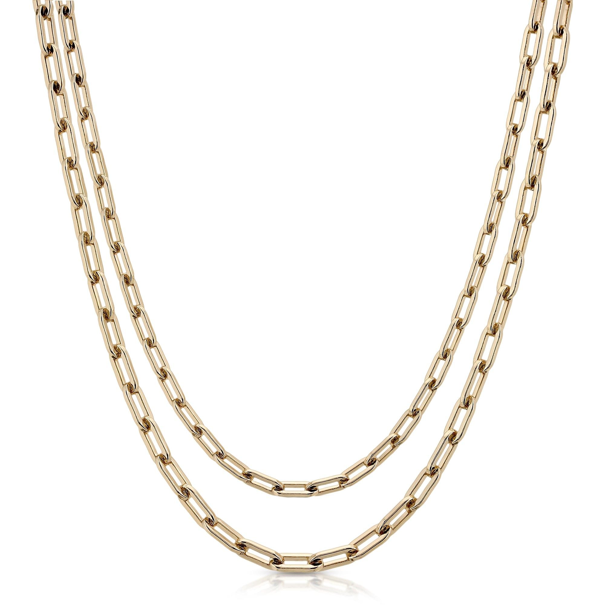 Double Medium Link Chain Necklace - eklexic