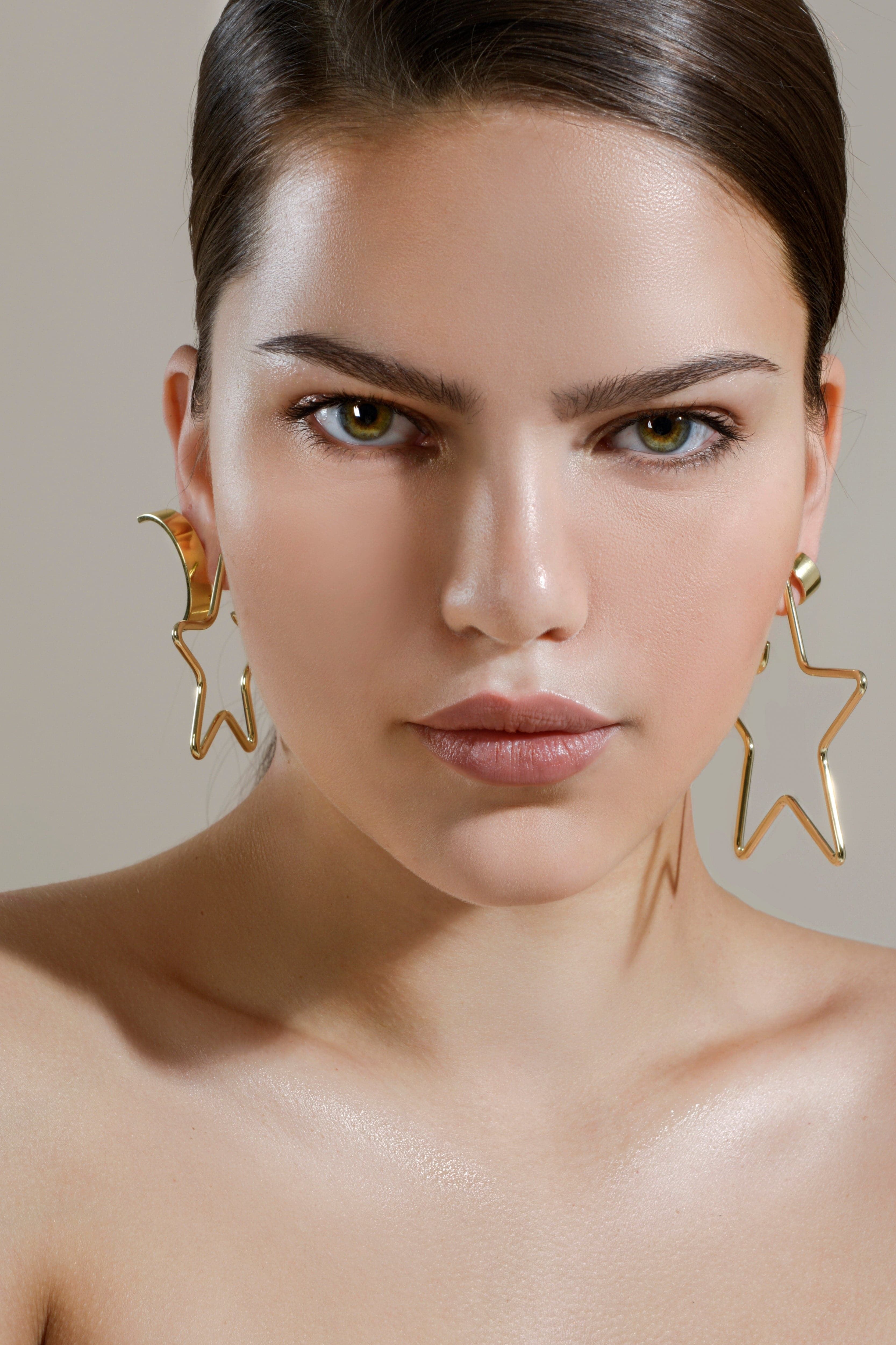 Large Full Star Earrings