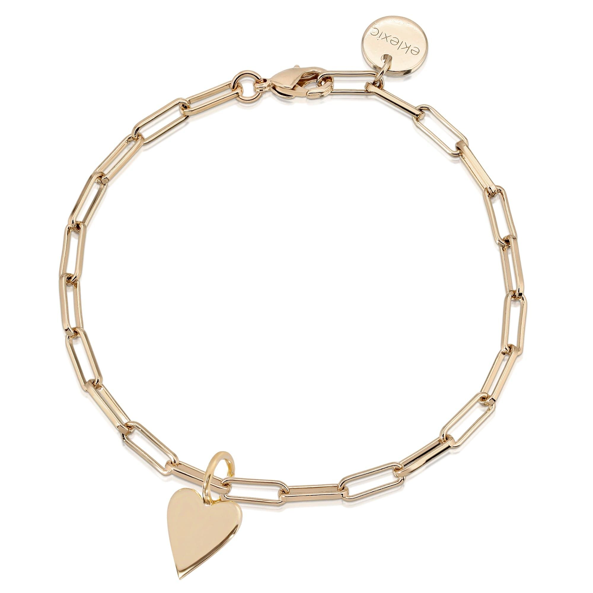 Small Heart Charm Bracelet - eklexic