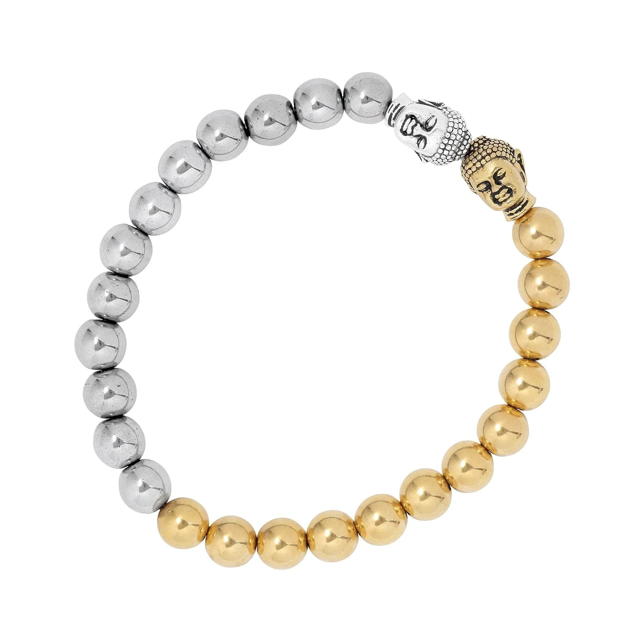 Two-tone beaded bracelet with Buddha head for The Ferrara Bracelet product