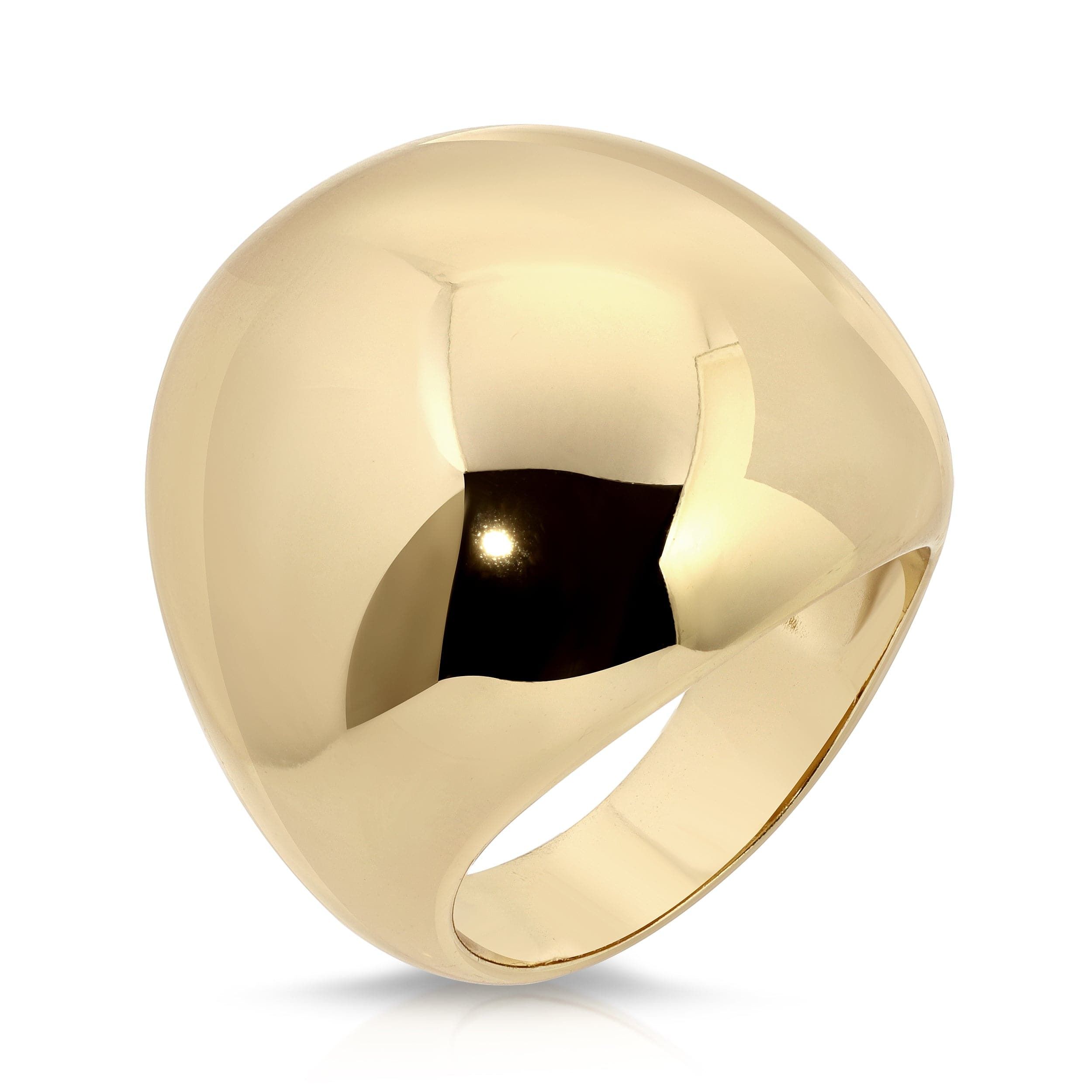 a gold ring on a white background