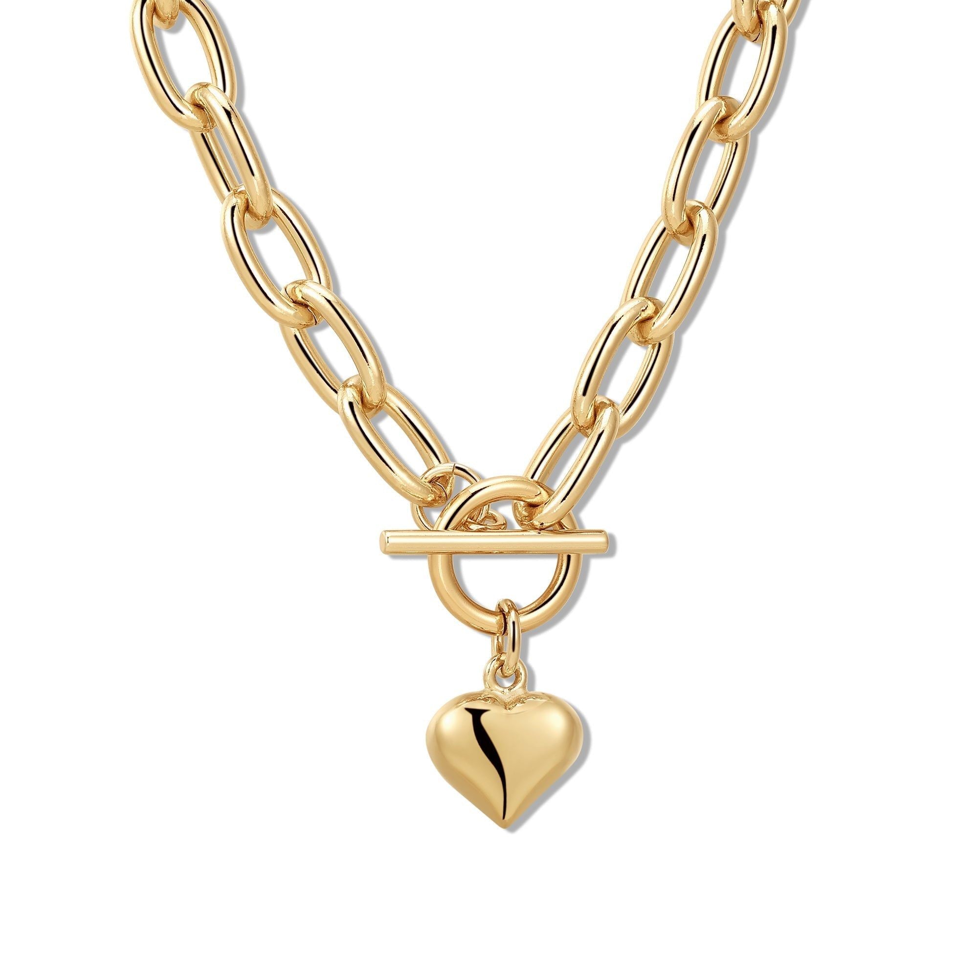 Alana Puffy Heart Charm Necklace