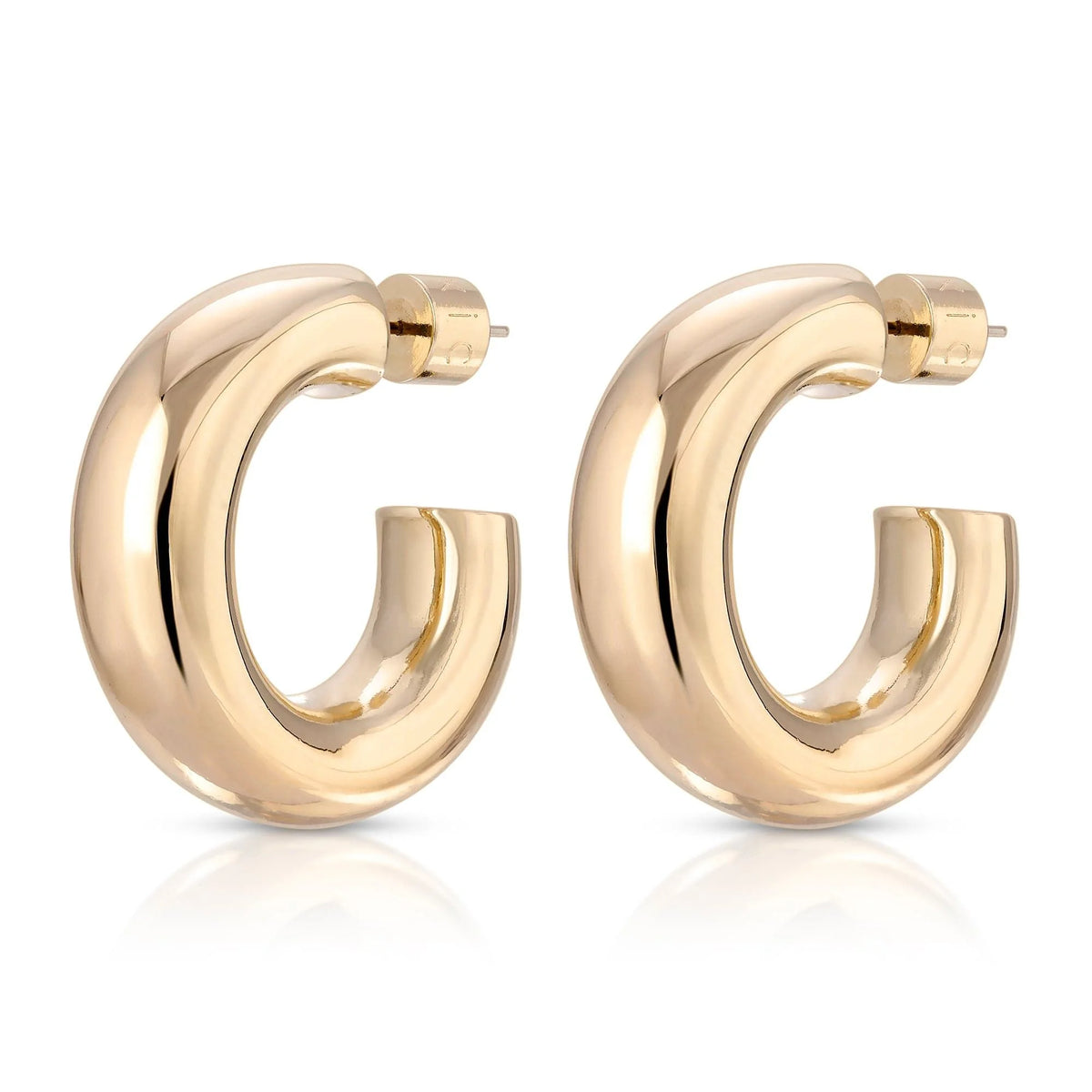 Baby Ryan Hoops gold hoop earrings perfect for a chic stylish look
