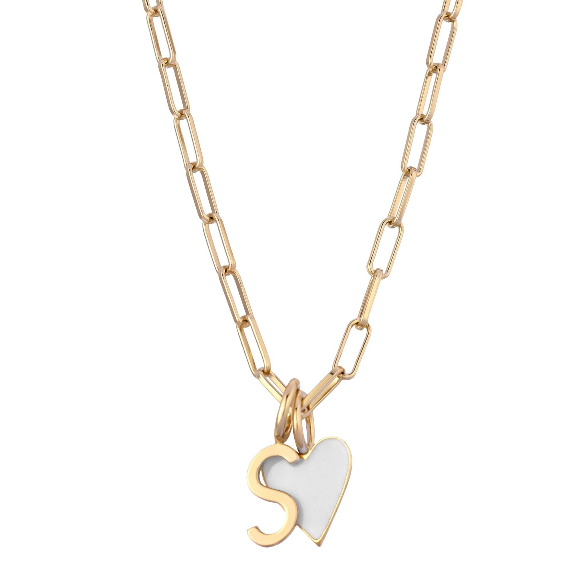 CARA WHITE ENAMEL CHARM NECKLACE