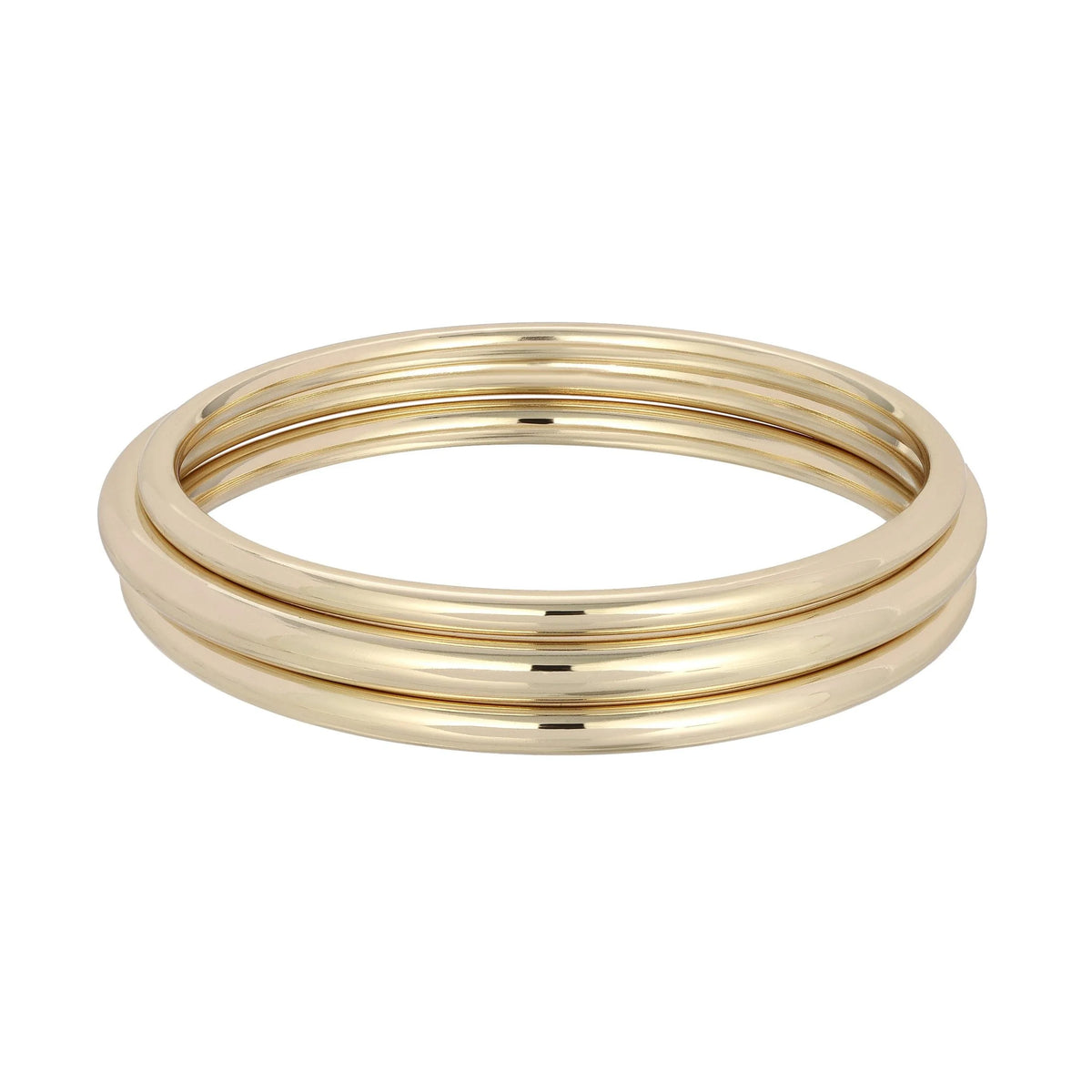 Gold bangles from the Classic Bangle Set showcasing elegant jewelry style