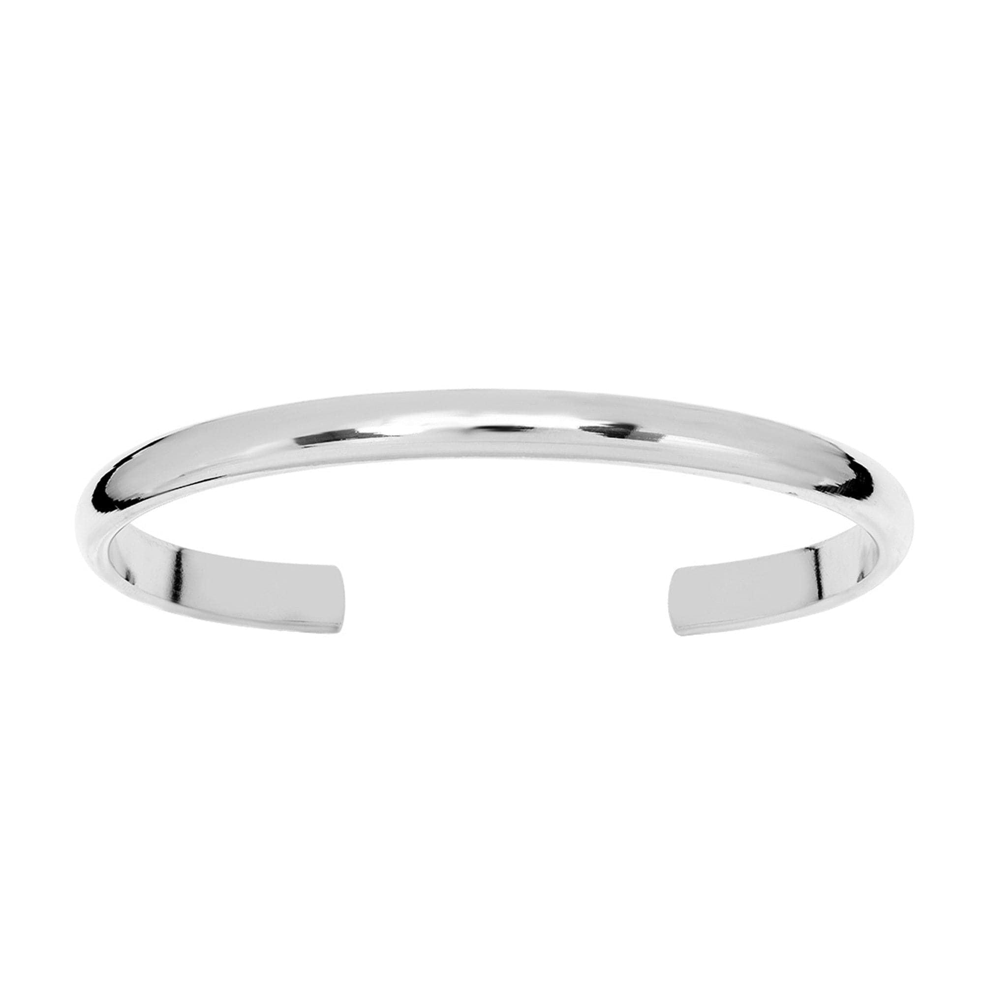 Silver Domed Cuff bracelet made from sustainable recycled brass for eco-friendly fashion