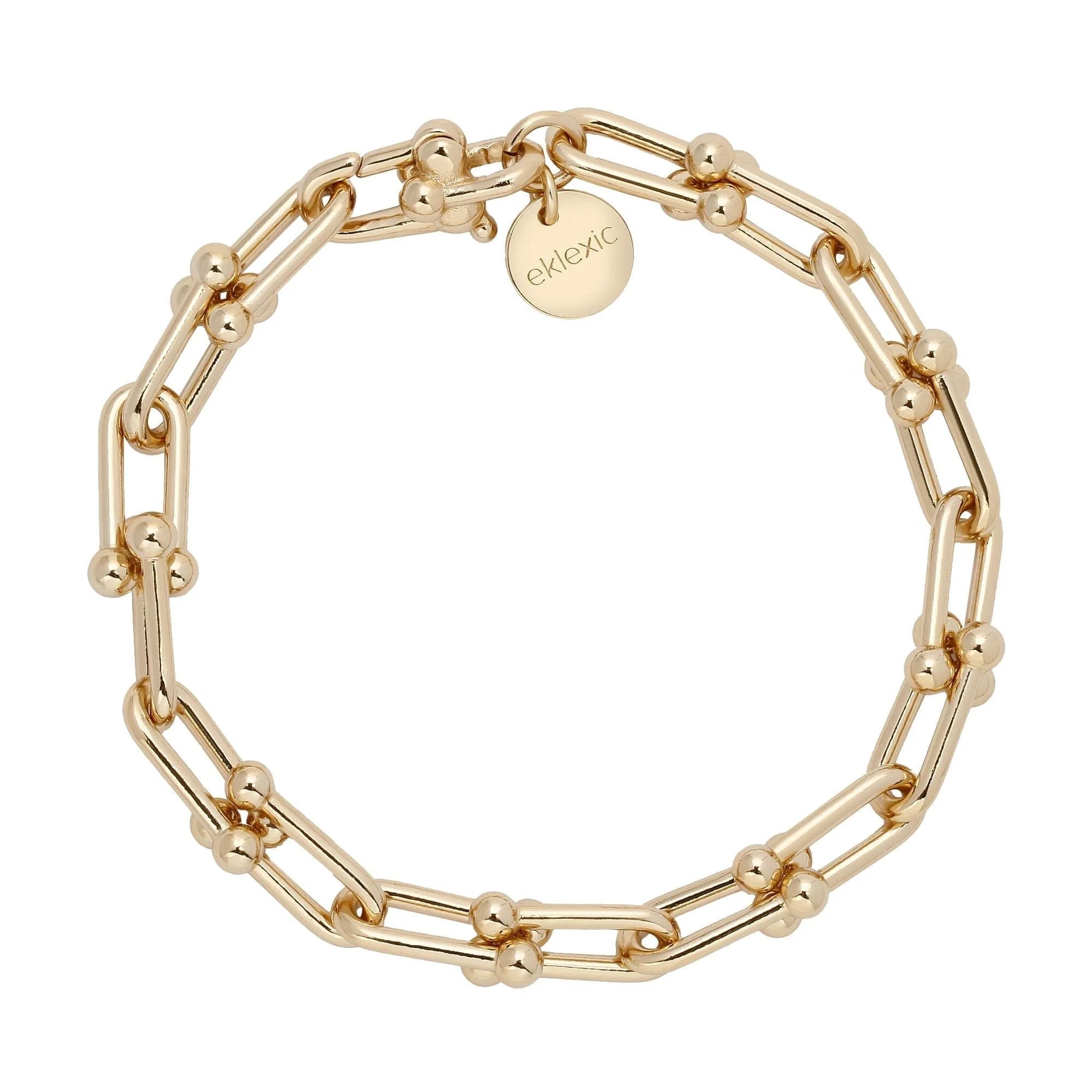 Gold-toned chain link bracelet from Margaux Anklet collection perfect for stylish wrists