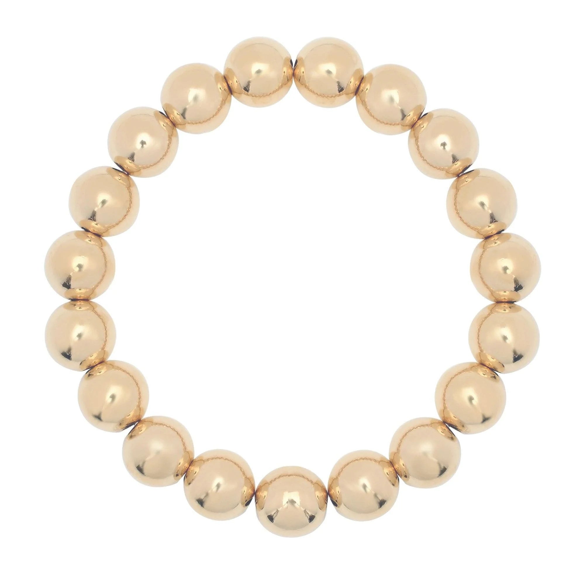 Gold bead bracelet from Large Gold Ball Bracelet collection, perfect for any style