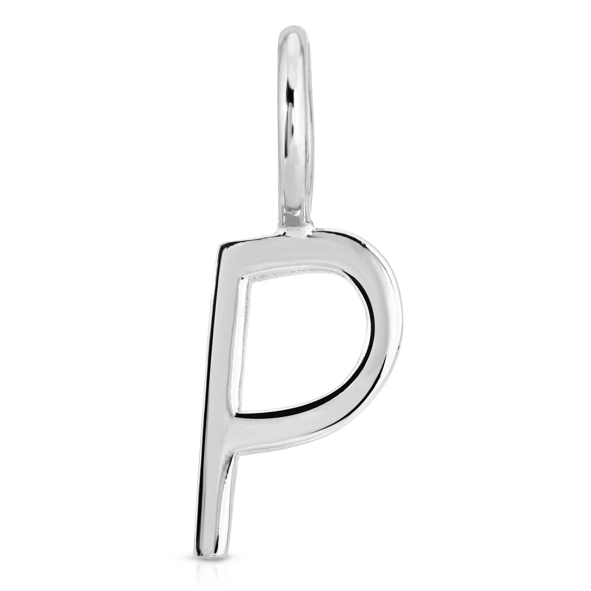 Silver letter P pendant from Silver Essential Letters for a stylish personalized look