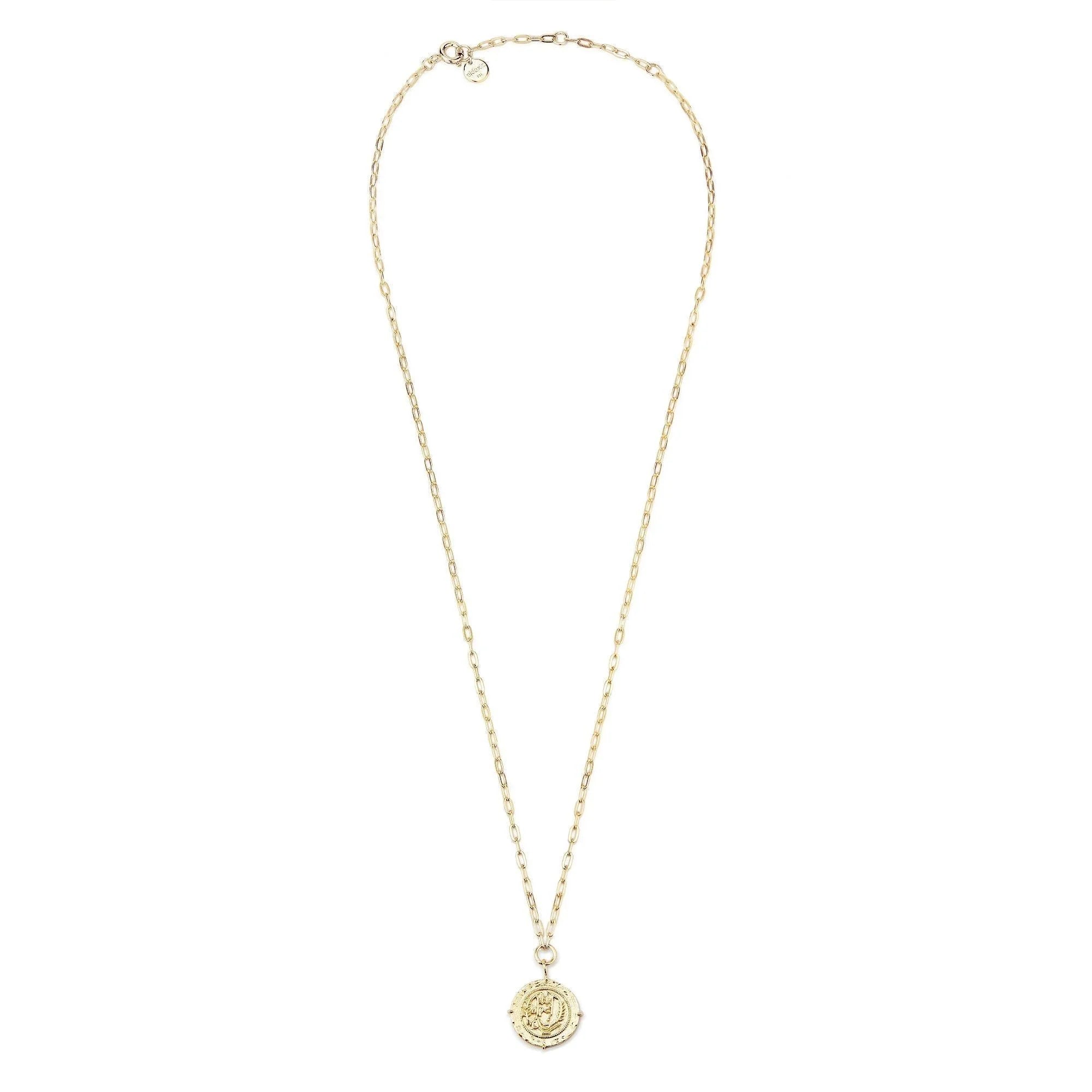 Gold-toned Coin Pendant Necklace displayed on the Coin Pendant Necklace product page