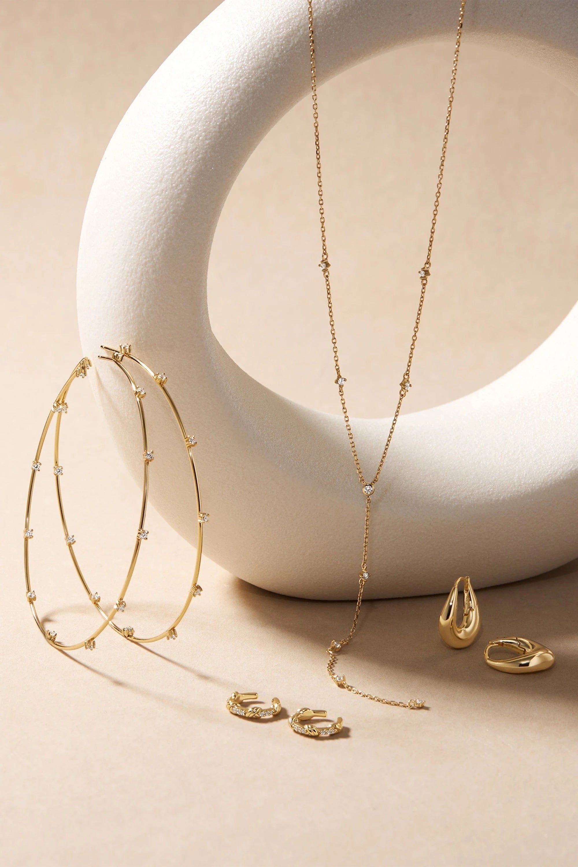 CZ Thin Knotted Ear Cuff - Ear cuffs