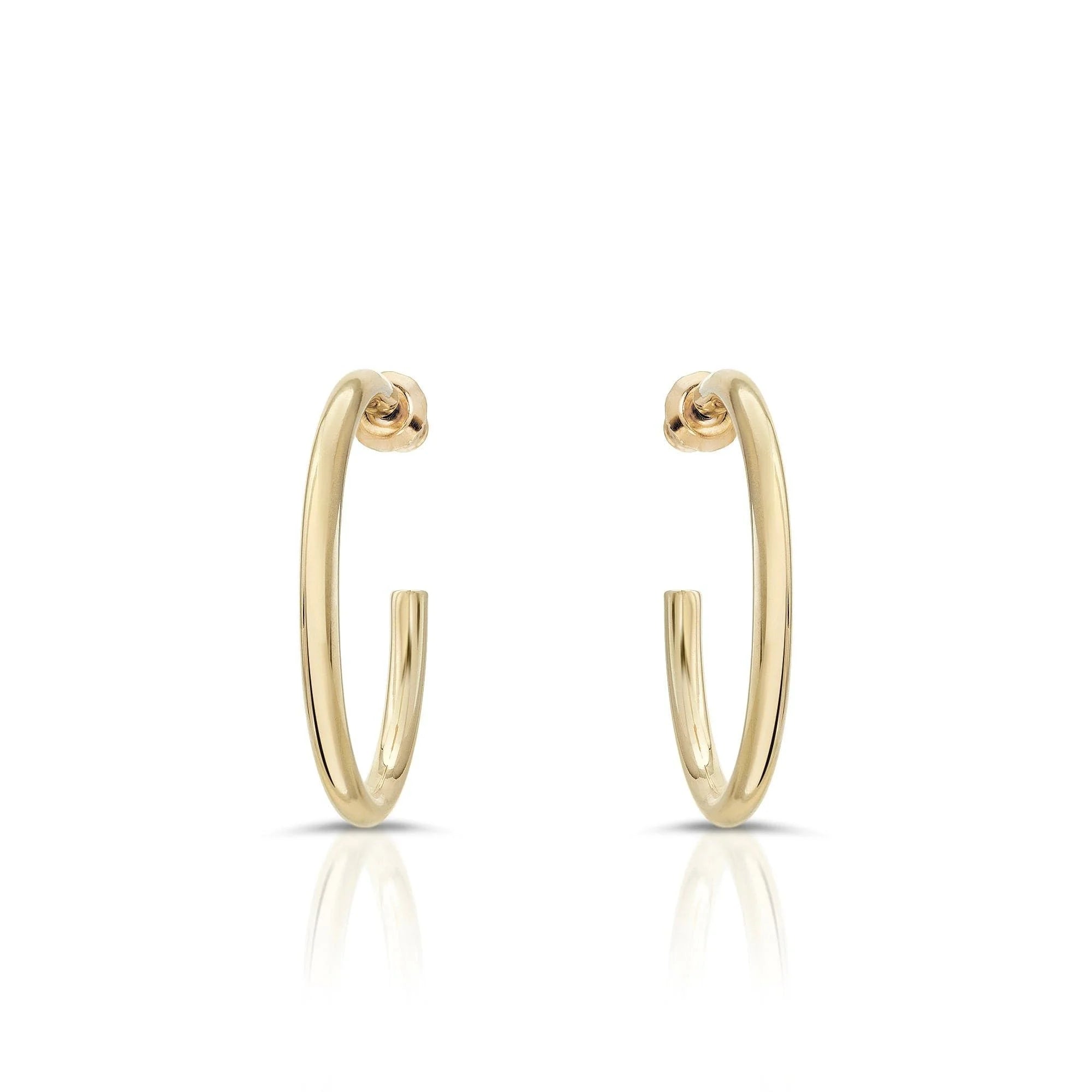 Shiny gold hoop earrings from the 1 Ultimate Hoops collection perfect for any style