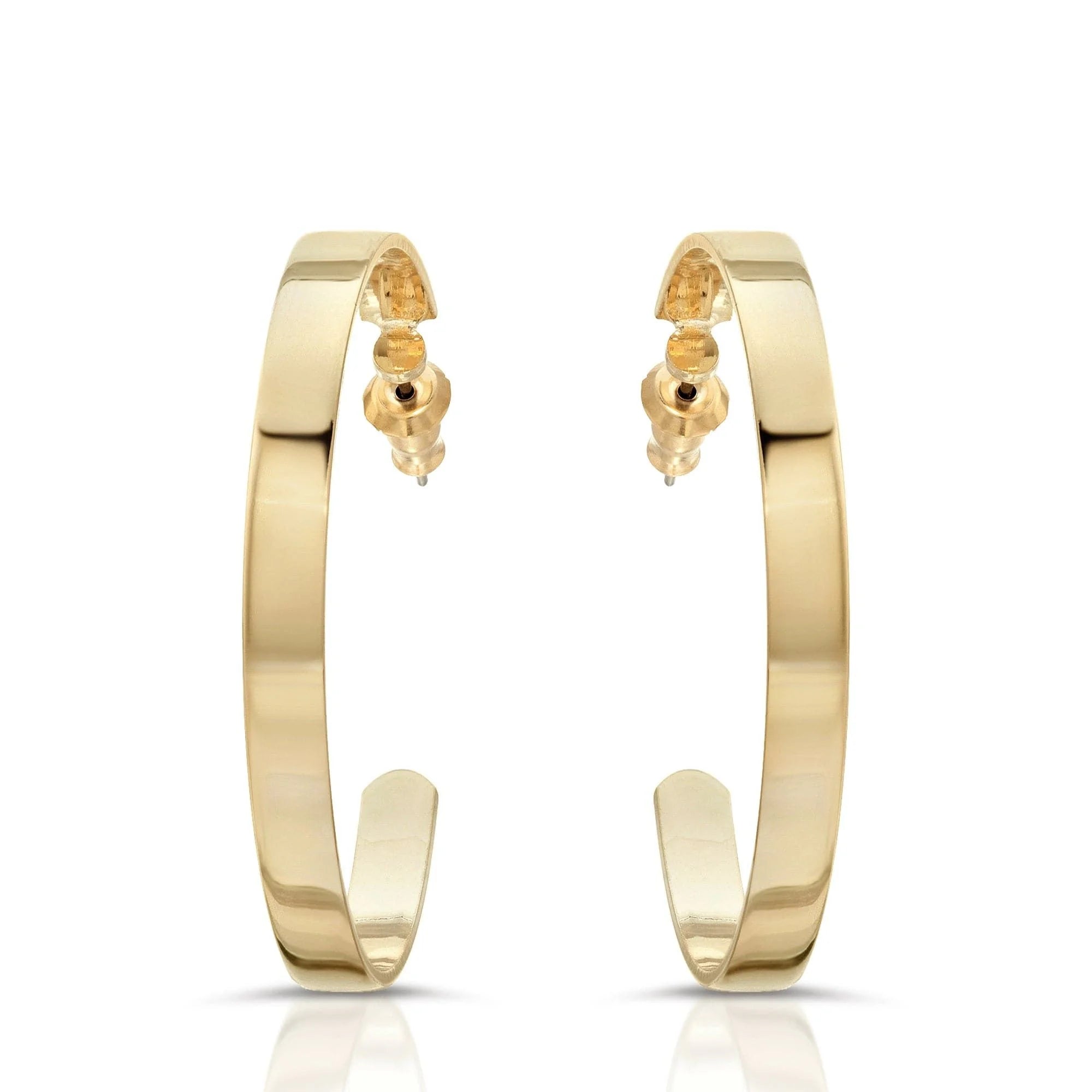 Gold hoop earrings in a pair, 2 inch Isla Hoops for a stylish look