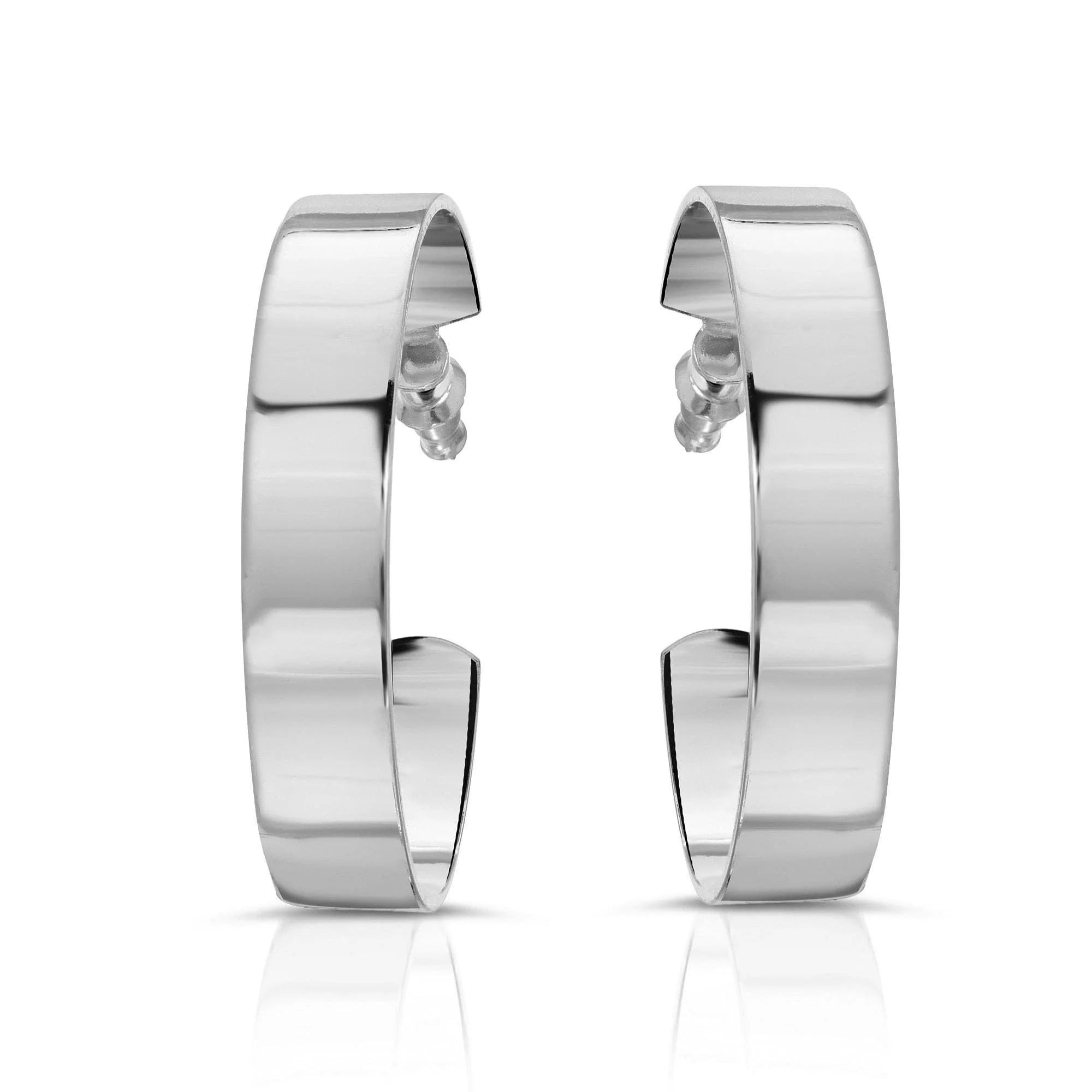 Silver hoop earrings called 2 Skylar Hoops perfect for your style