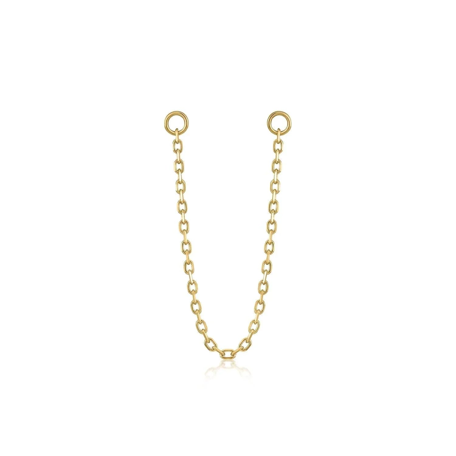 Gold chain earring connector for 50mm Chain Link Earring Charm style jewelry