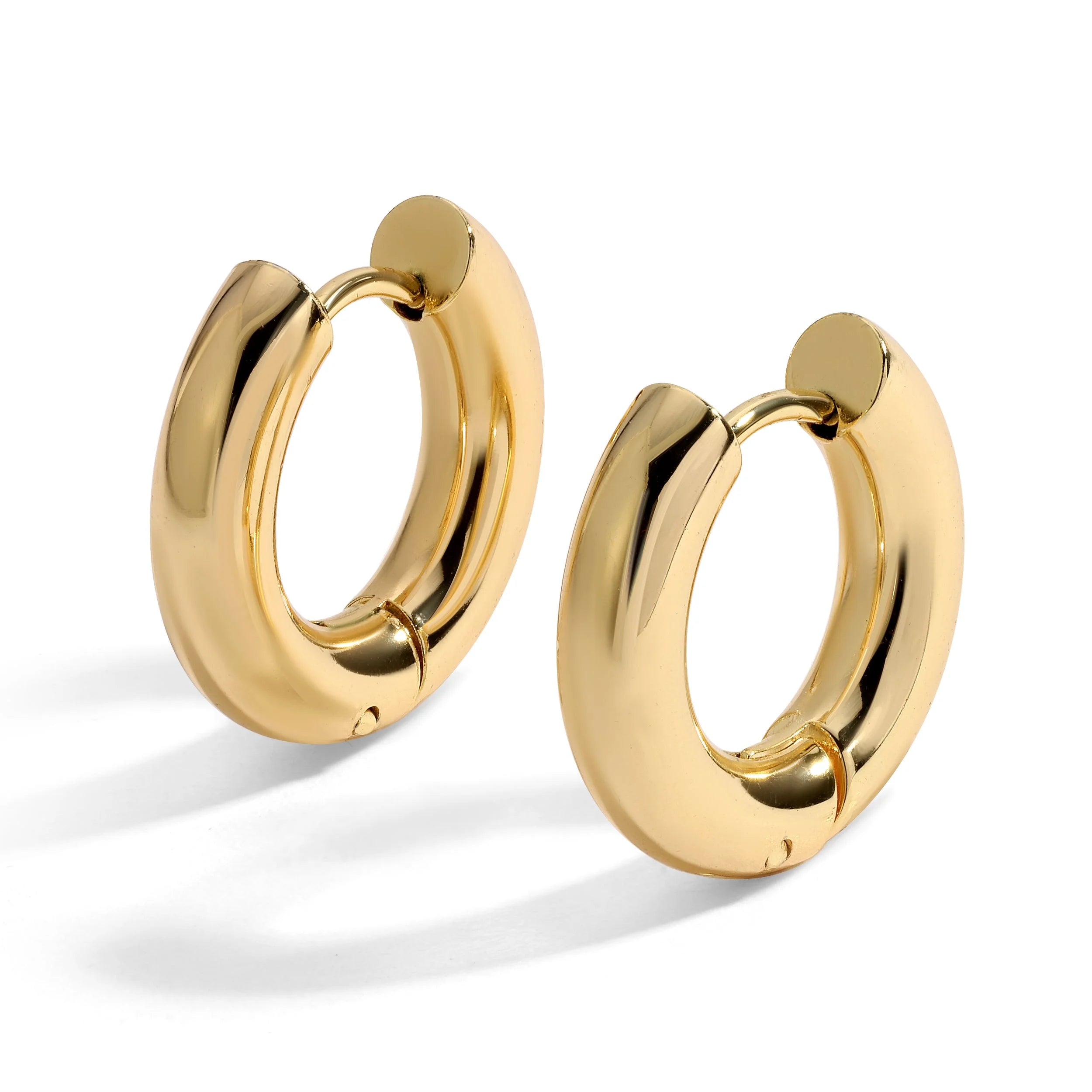 Chunky Huggie Hoop Earrings