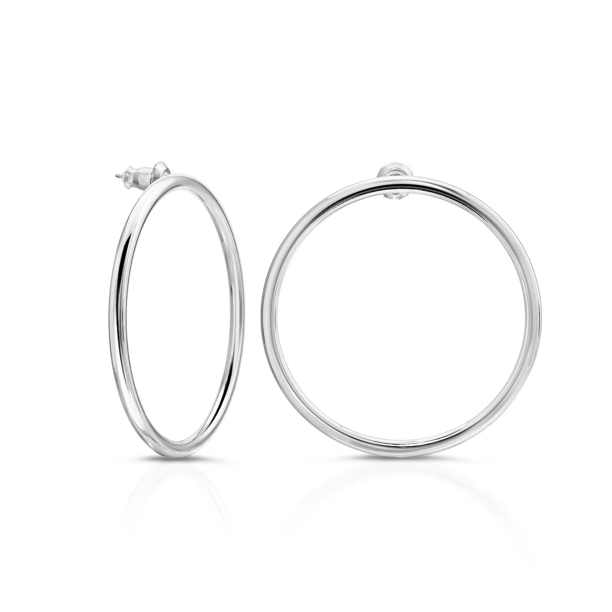 Large Mia Earrings silver hoop earrings perfect for a stylish look
