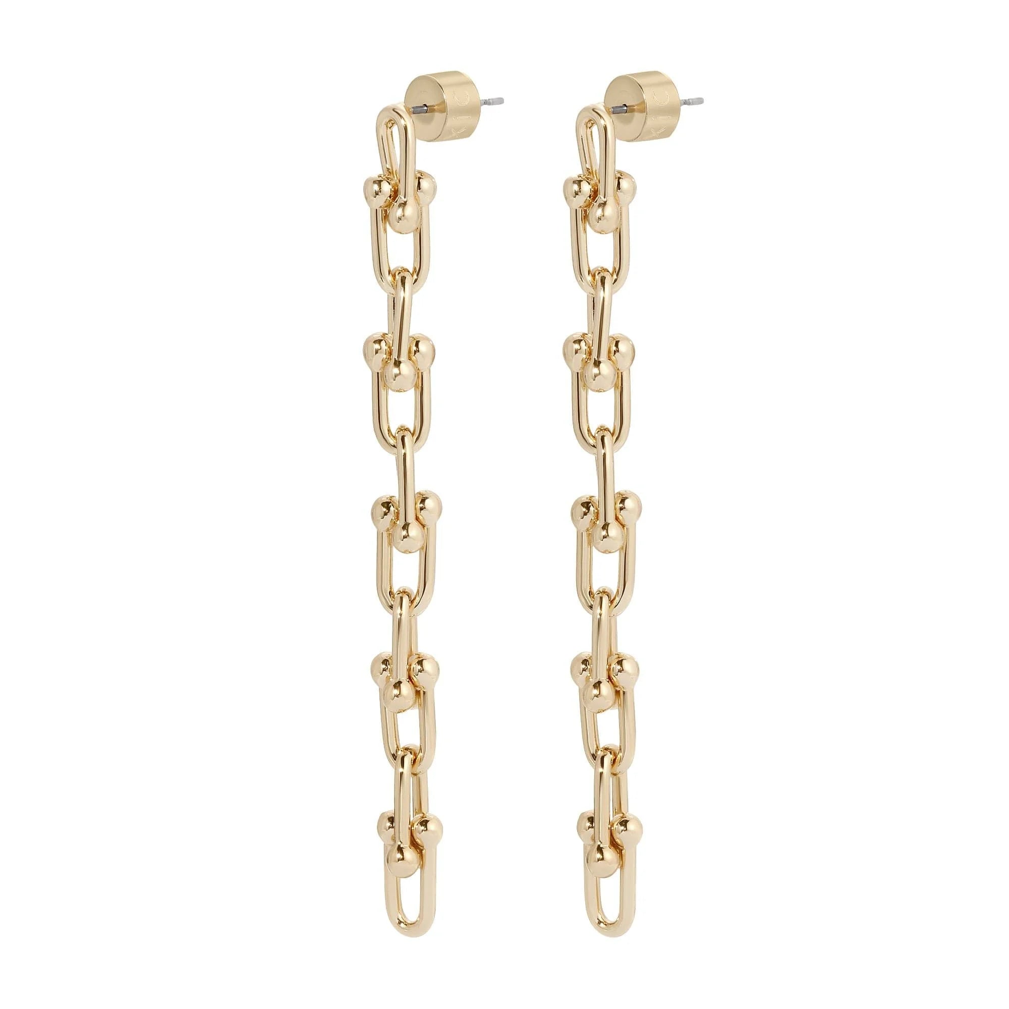 Small Margaux 10 Link Drop Earrings featuring a pair of stylish gold chain earrings