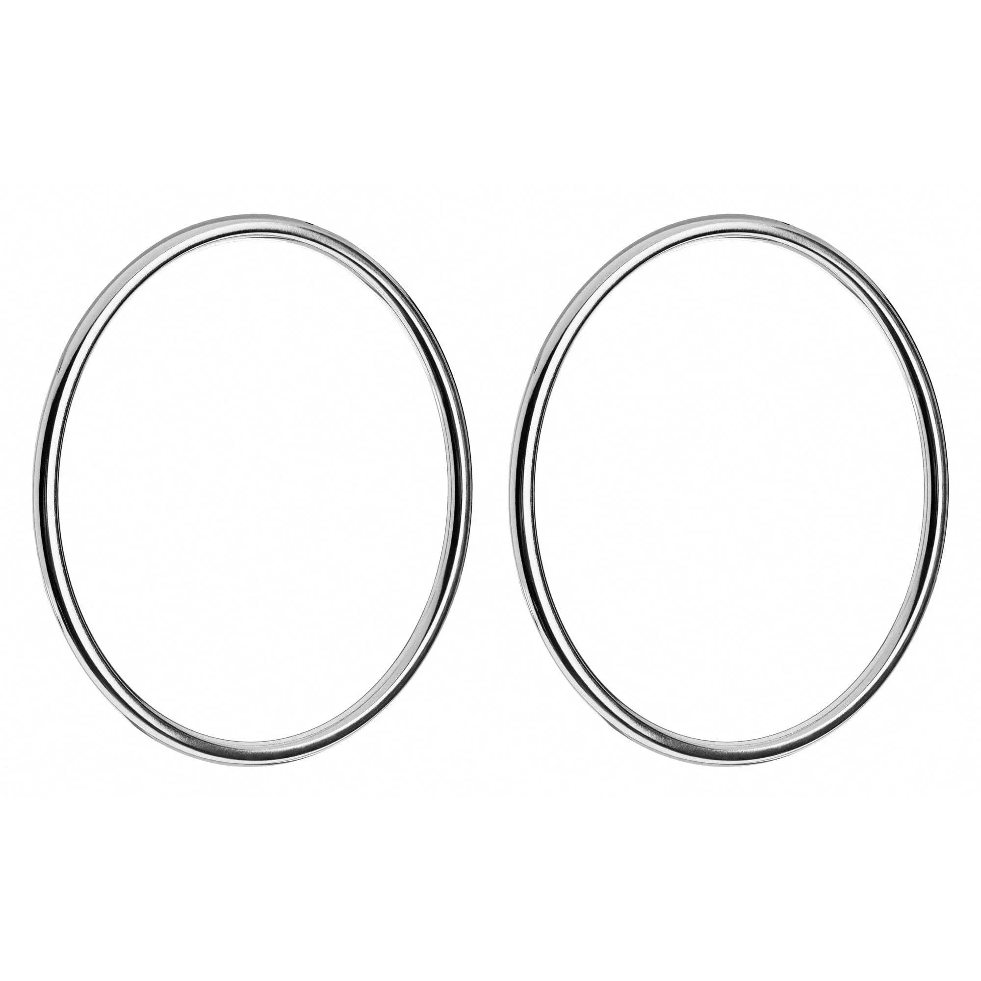 Silver hoop earrings from XL Mia Earrings collection perfect for casual or fancy looks