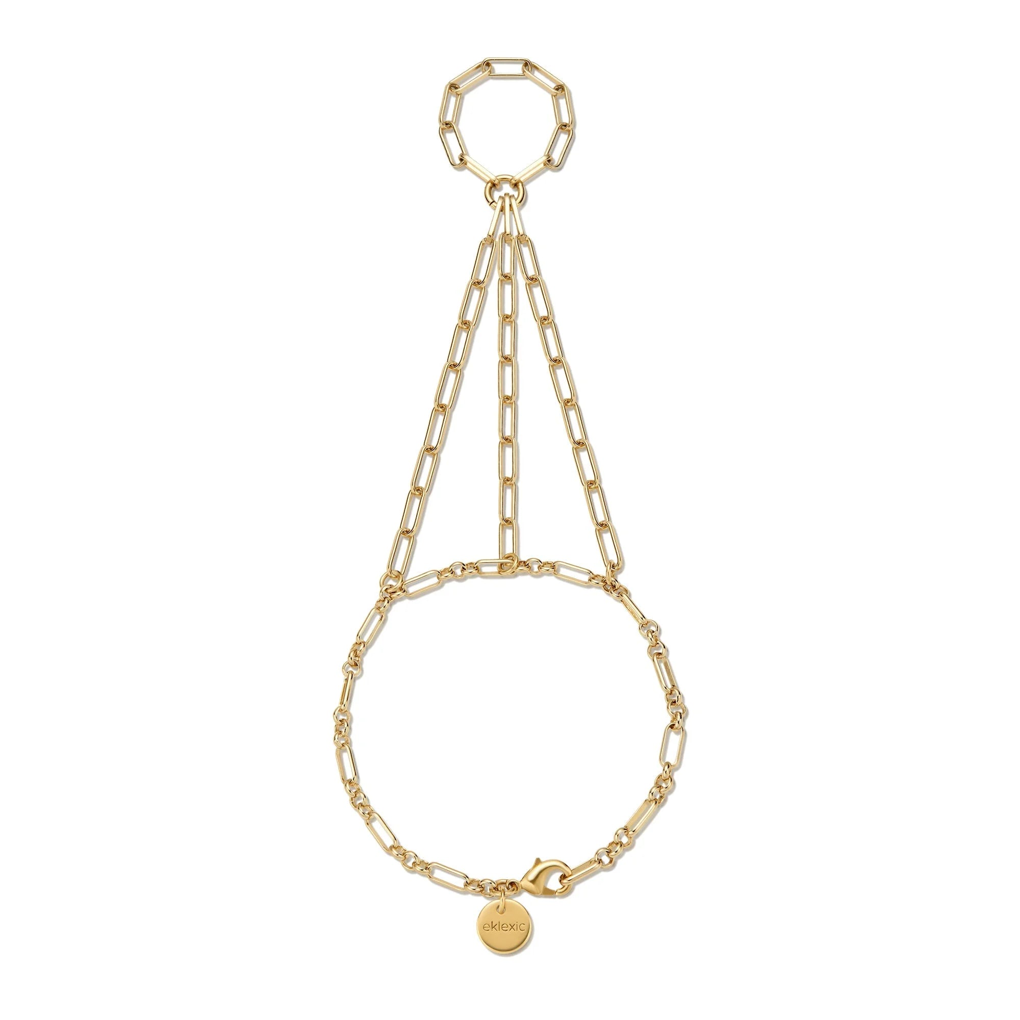 Gold chain hand bracelet from Leila Hand Chain jewelry style accessory