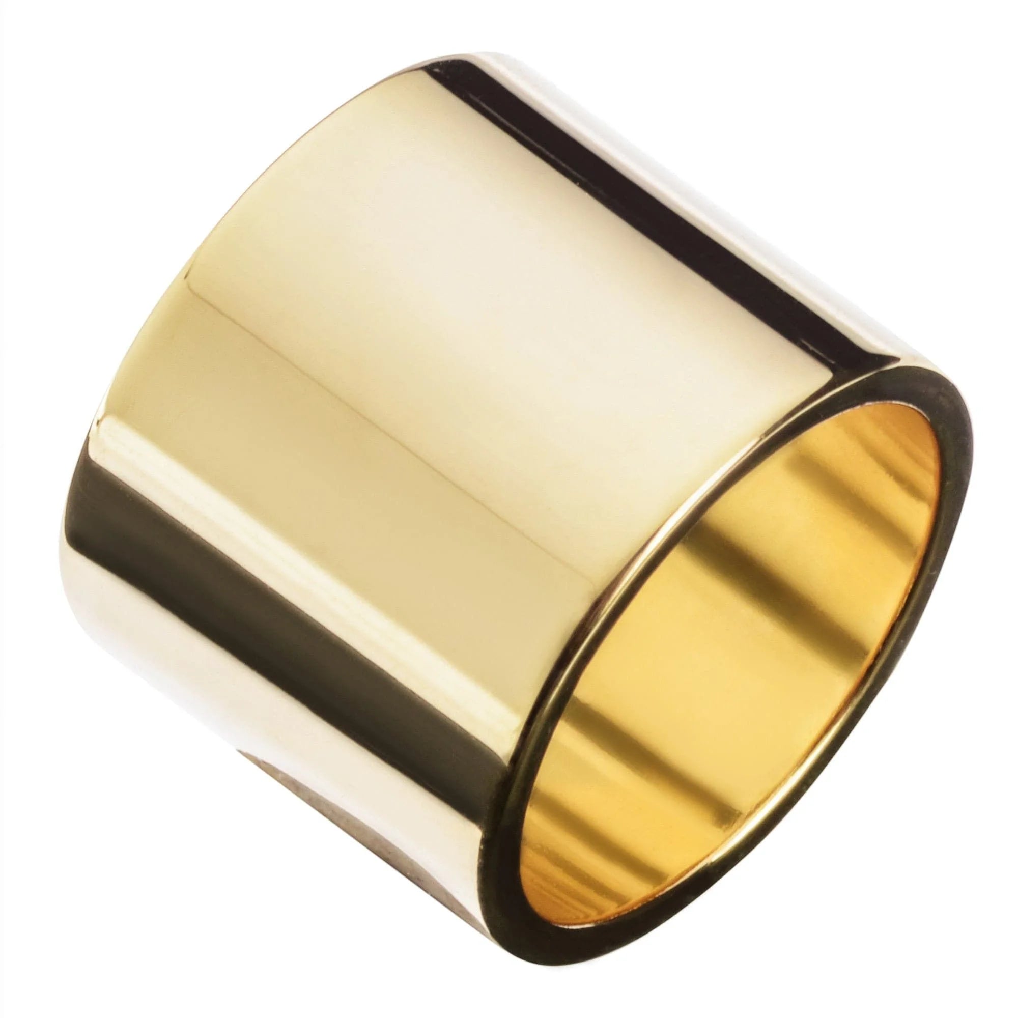 Shiny polished gold ring from Men’s Thick Flat Ring collection