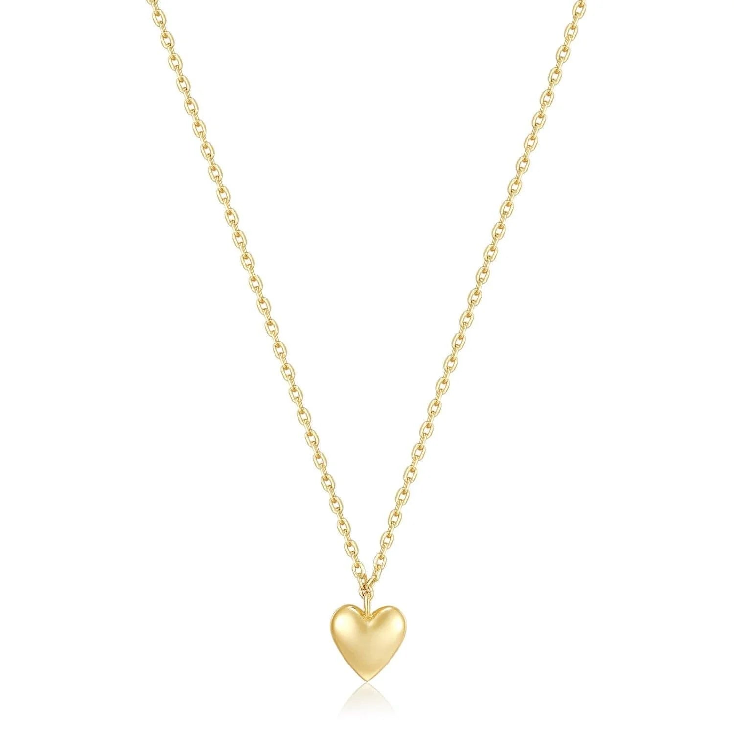 Gold heart pendant necklace from Micro Heart Charm Necklace collection
