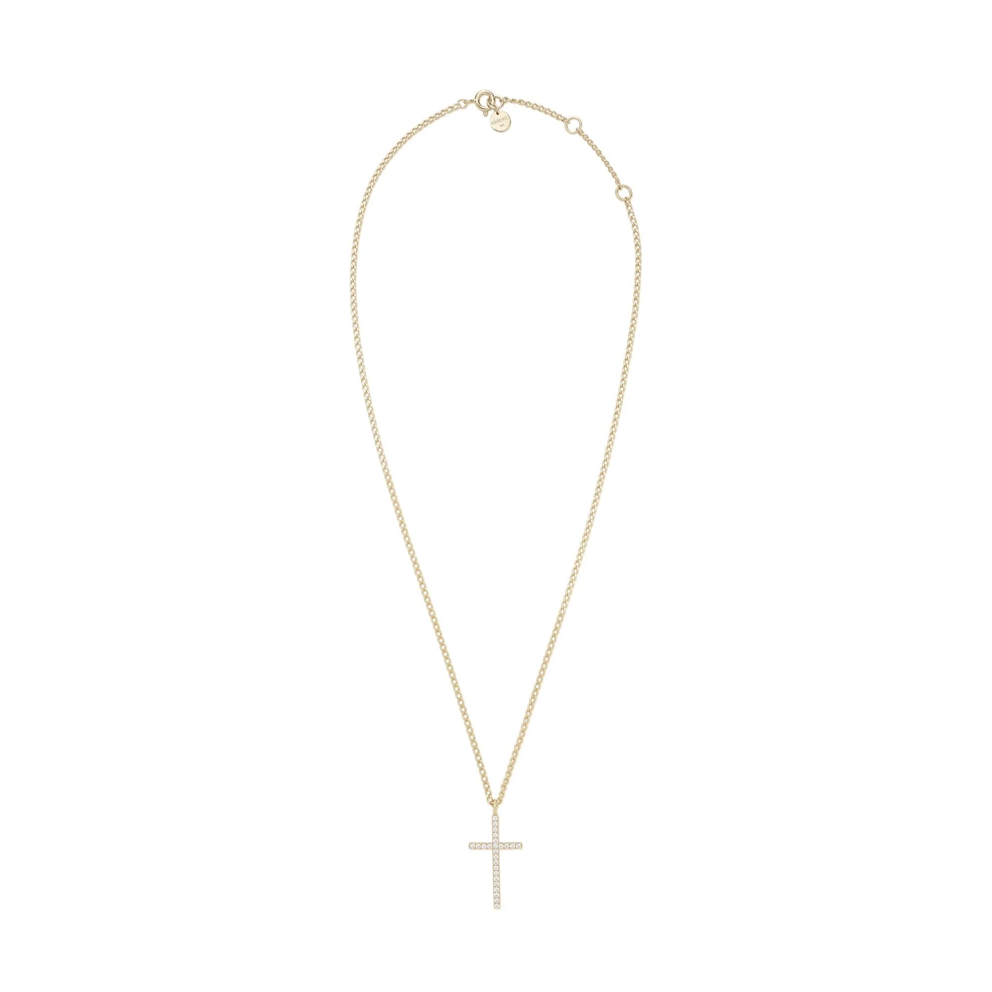 CZ Cross Pendant Necklace - Pendant Necklaces