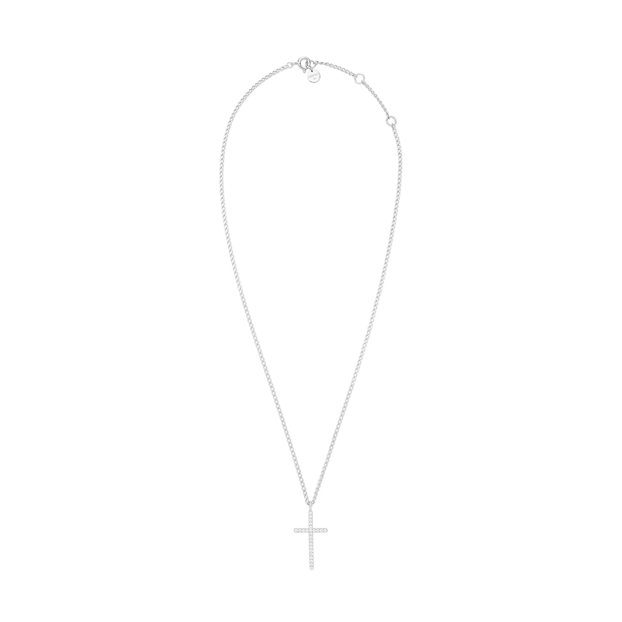 CZ Cross Pendant Necklace - Pendant Necklaces