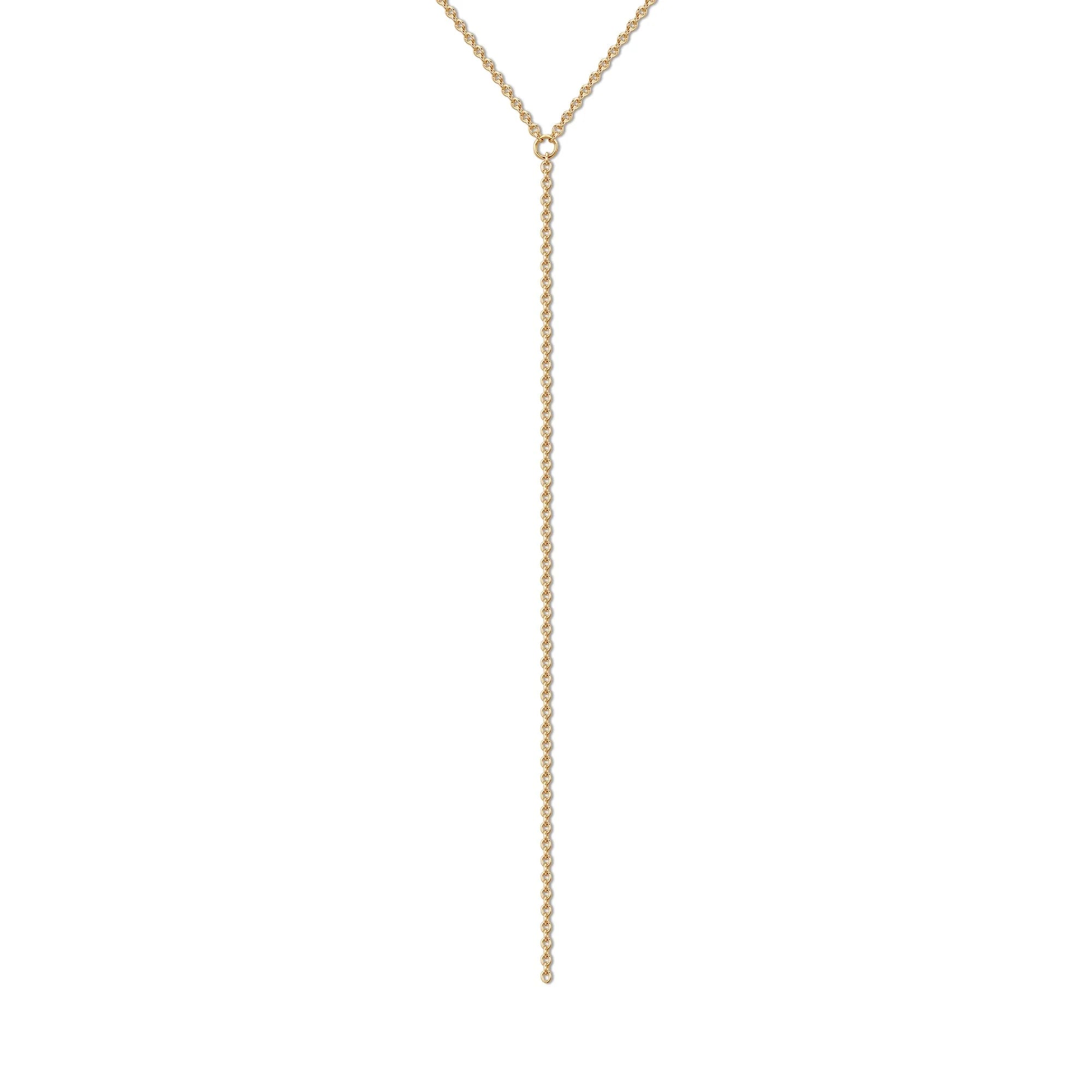 Micro Cable Link Chain Lariat - Chain Necklaces