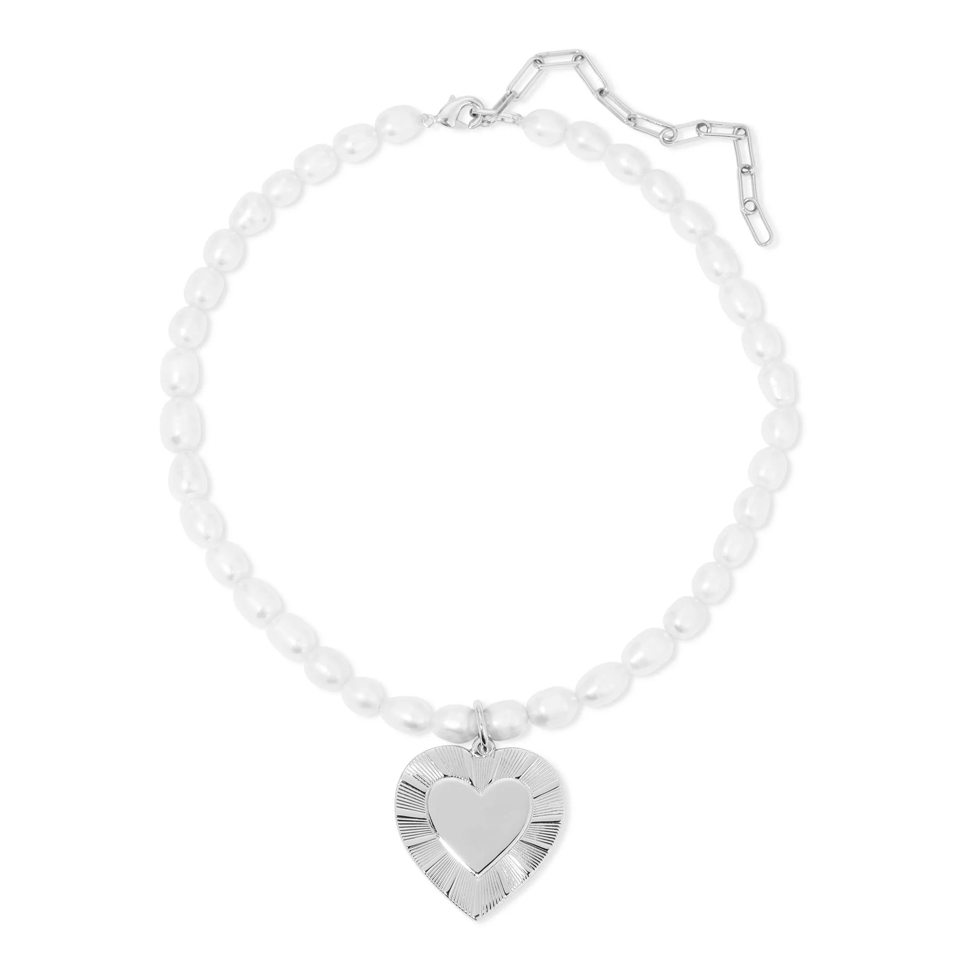 Pearl necklace with a heart pendant from Pearl & Hildegard Pendant Necklace product