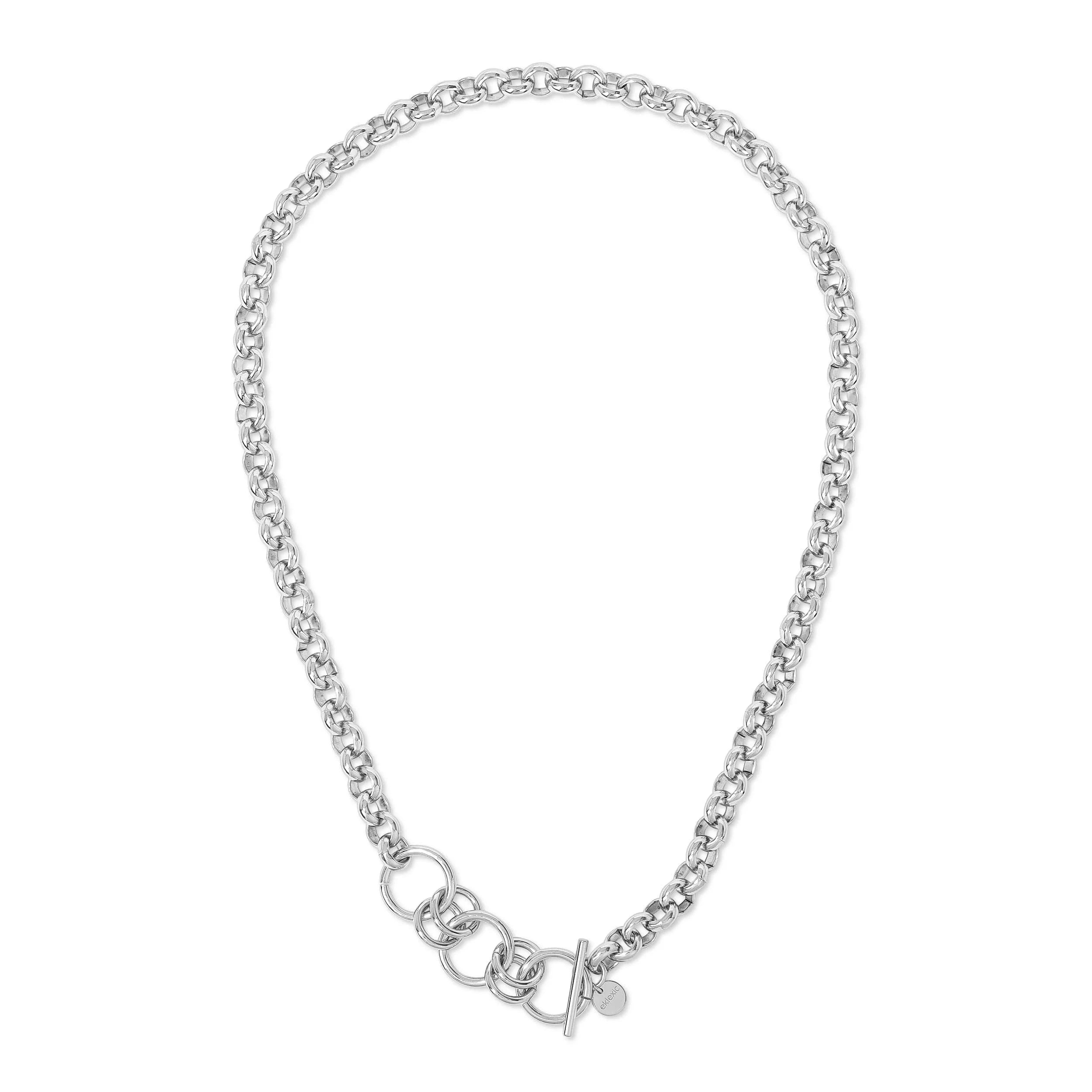 Silver chain necklace with toggle clasp from Royal Toggle Convertable Lariat Necklace collection