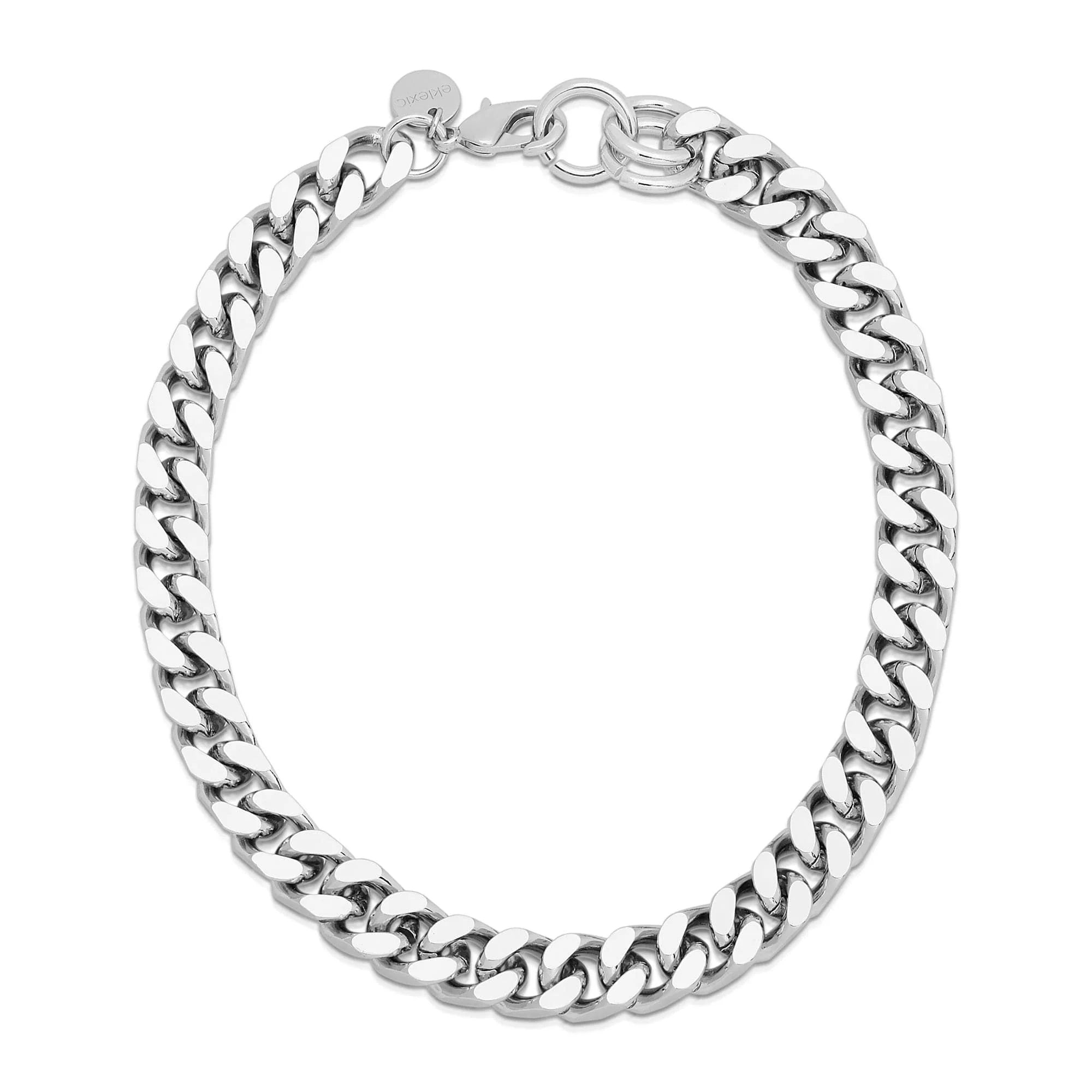 Silver curb chain necklace from the Taraji Necklace collection, perfect for any look