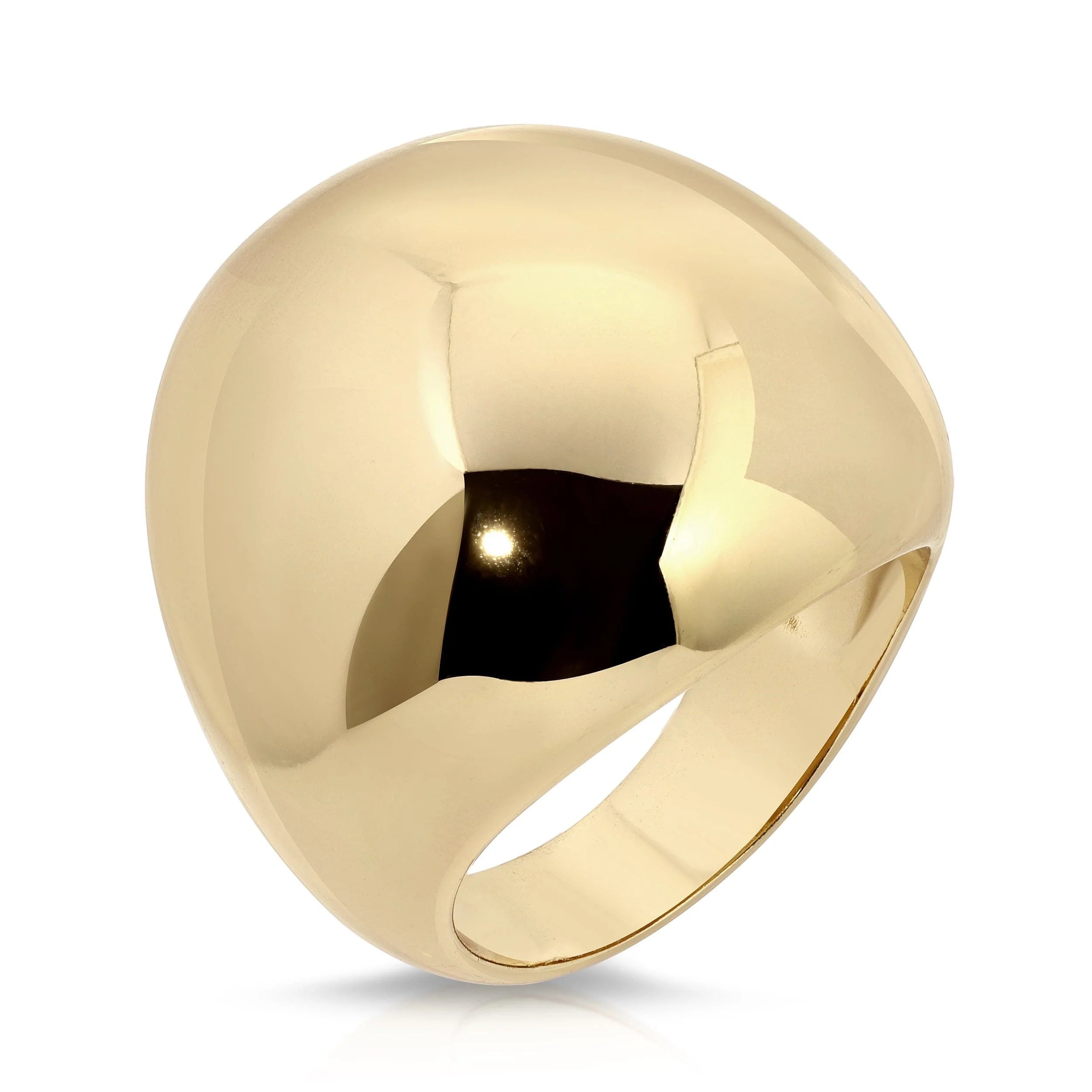 Polished gold dome ring from XL Domed Ring collection showcasing elegant design
