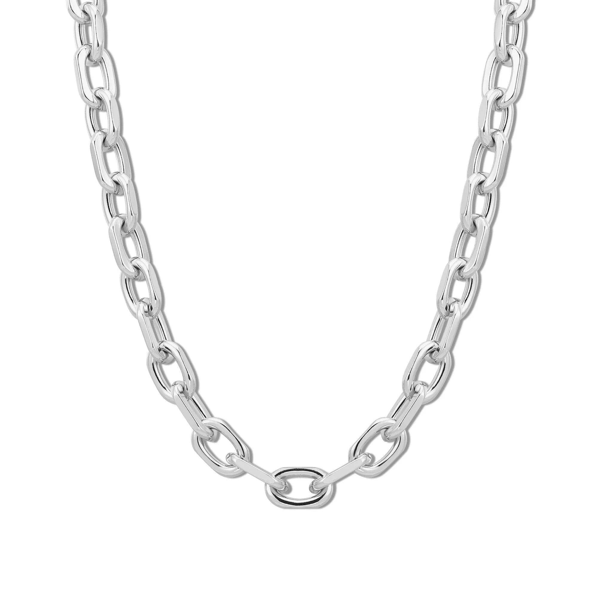 Silver chain necklace from the Lennon Necklace collection displayed on a neutral background