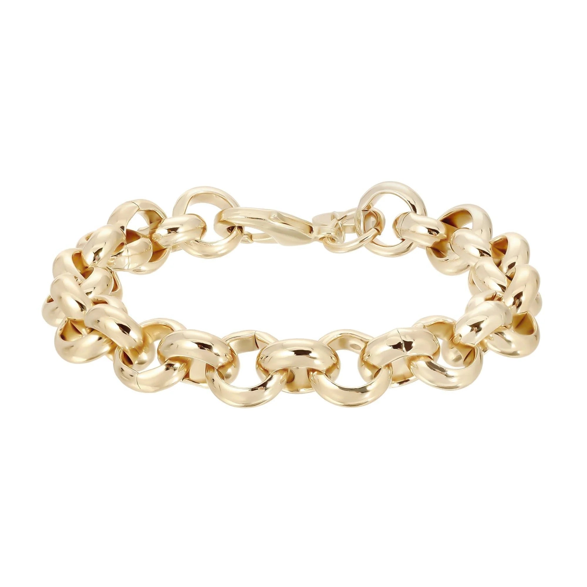 Men’s Royal Bracelet featuring gold chain-link with recycled brass plating and rhodium-silver finish