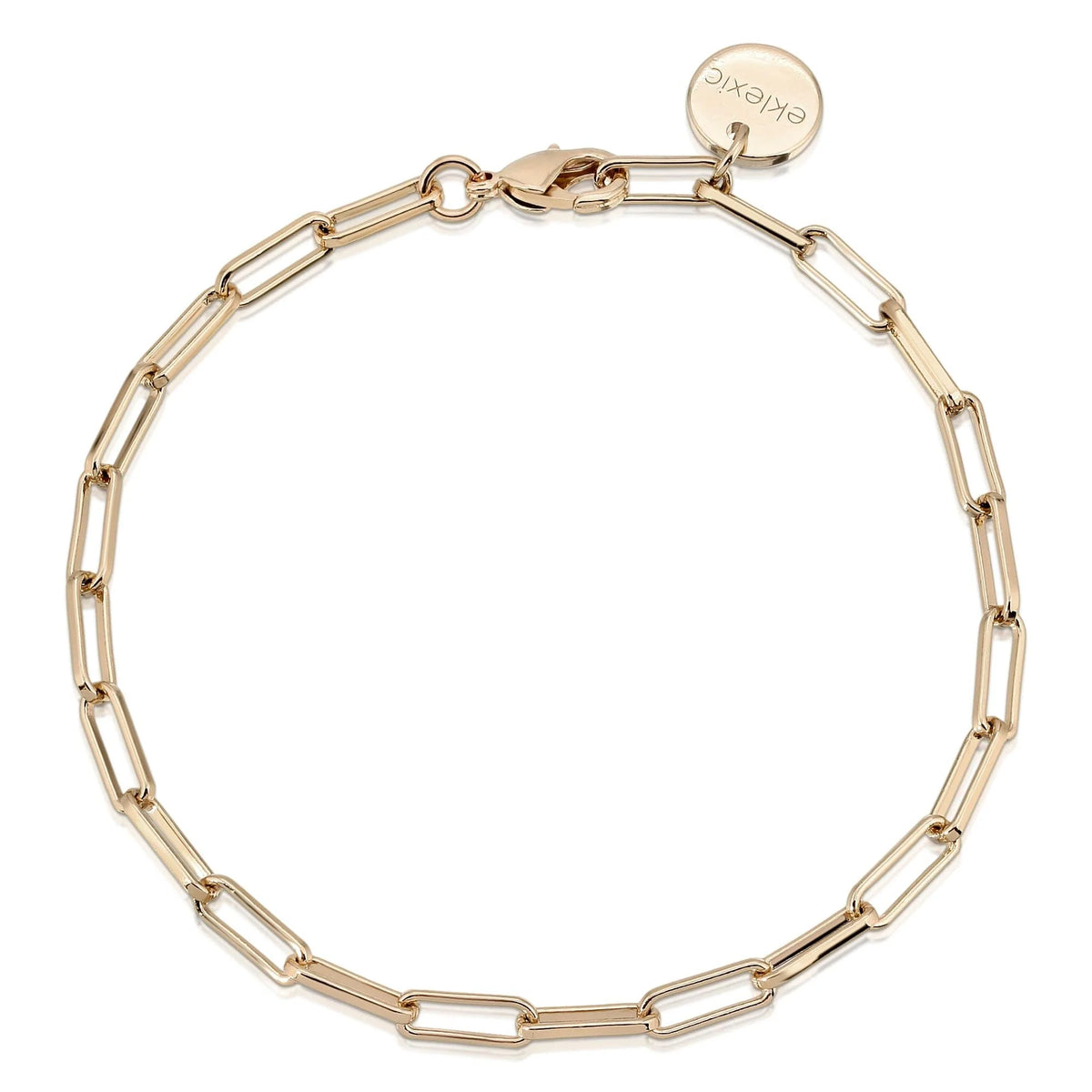 Gold-toned chain link bracelet from Elongated Link Chain Anklet collection