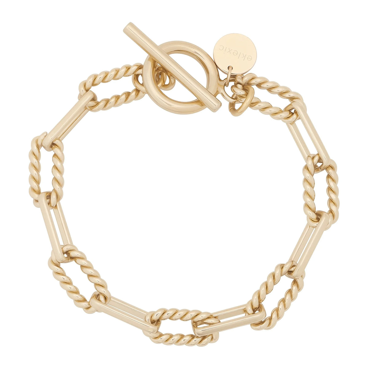 Gold-toned Enzo Toggle Chain Bracelet with stylish toggle clasp for a trendy vibe