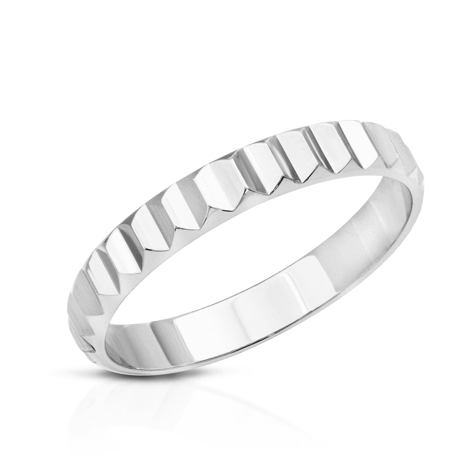 Silver textured Esther Ring, 3mm wide, elegantly crafted for a unique style