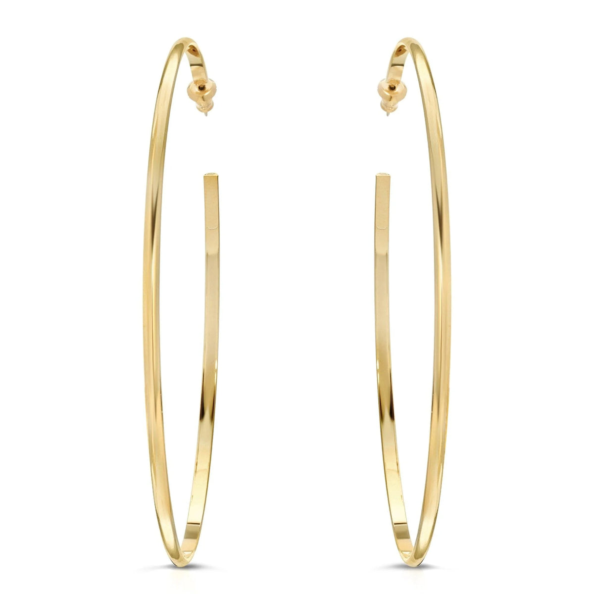 Hannah Hoops gold hoop earrings, stylish and perfect for any look
