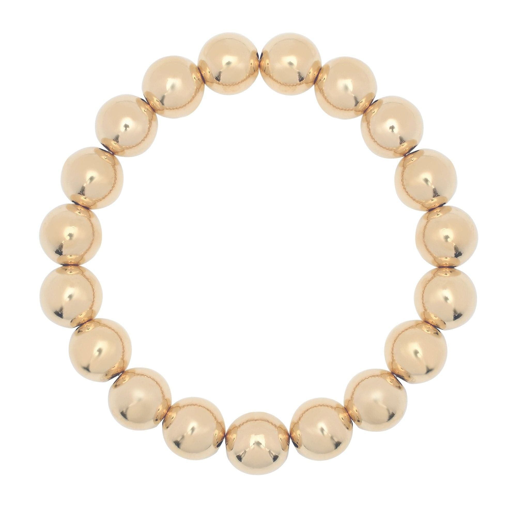 Large Gold Ball Bracelet featuring elegant gold ball beaded design for stylish accessories