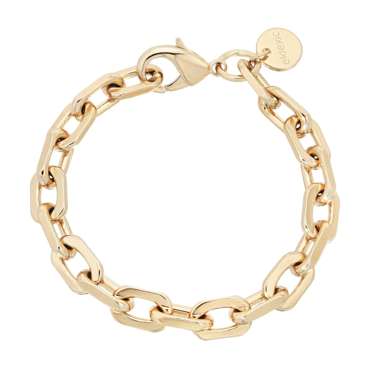 Gold-toned Chain Link Bracelet Lennon Bracelet Stylish Jewelry for Men and Women