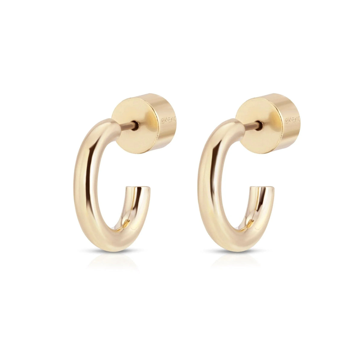 Gold hoop earrings from Lisa Huggie Hoops collection, perfect for any style game