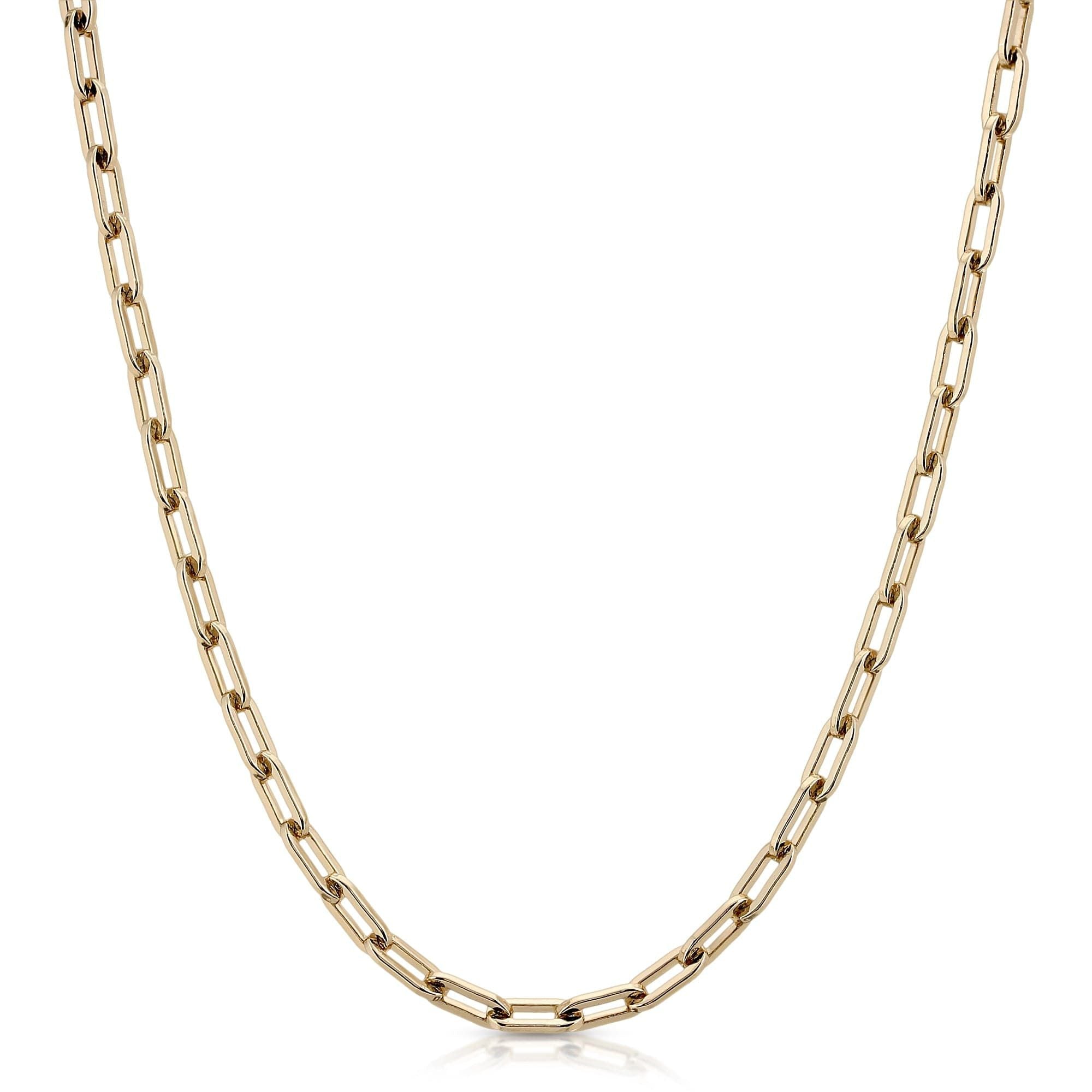 Gold Medium Link Chain made of recycled brass with large elongated links