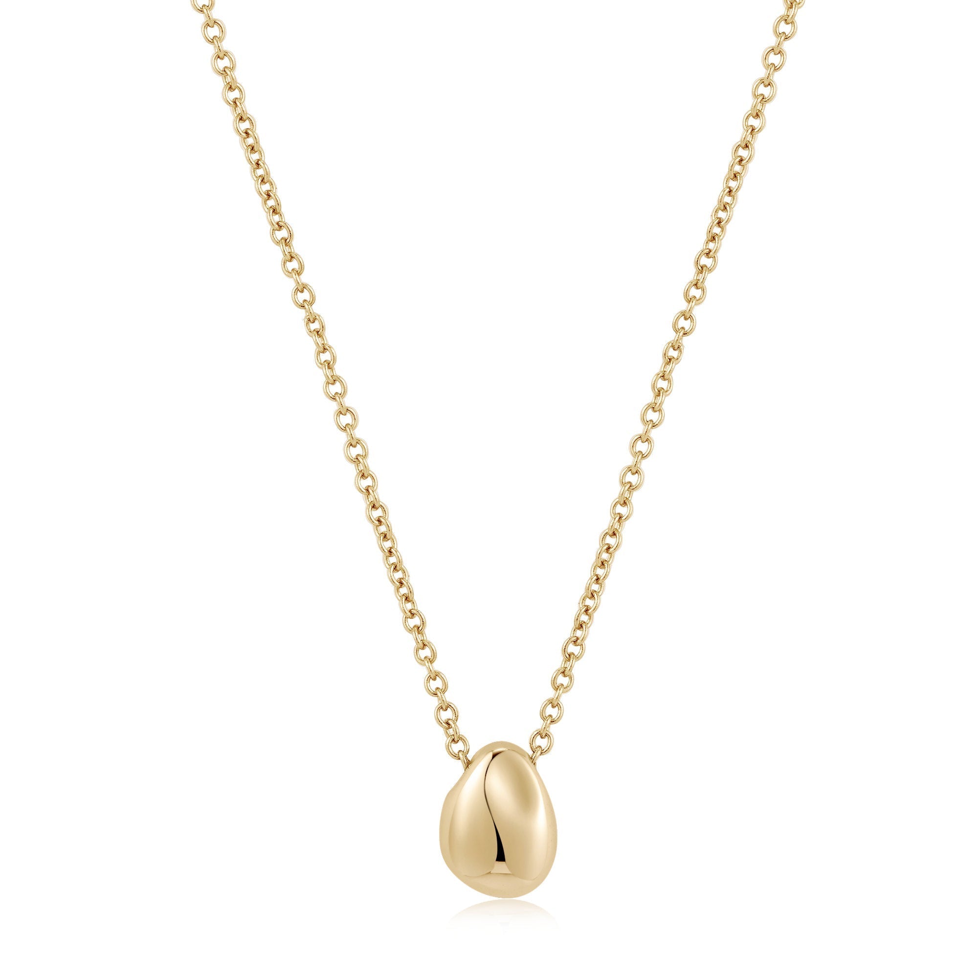 Gold Micro Harmony Pebble Pendant Necklace featuring a unique and elegant design