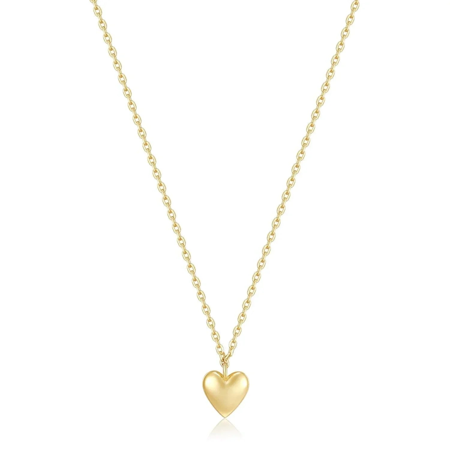 Gold heart pendant necklace from Micro Heart Charm Necklace collection