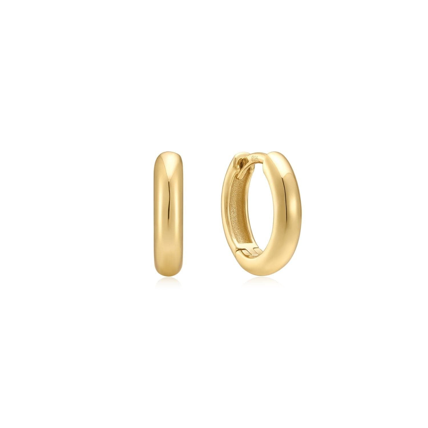 Elegant Pair of Gold Micro Huggie Hoop Earrings for a Chic Look