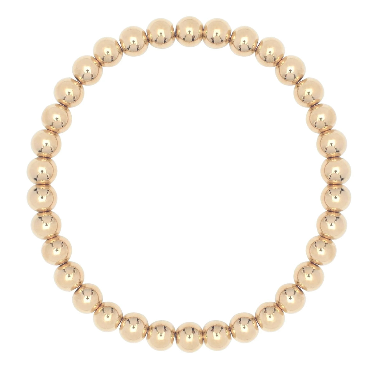 Shiny small gold ball bracelet with beaded design perfect for stacking or wearing alone