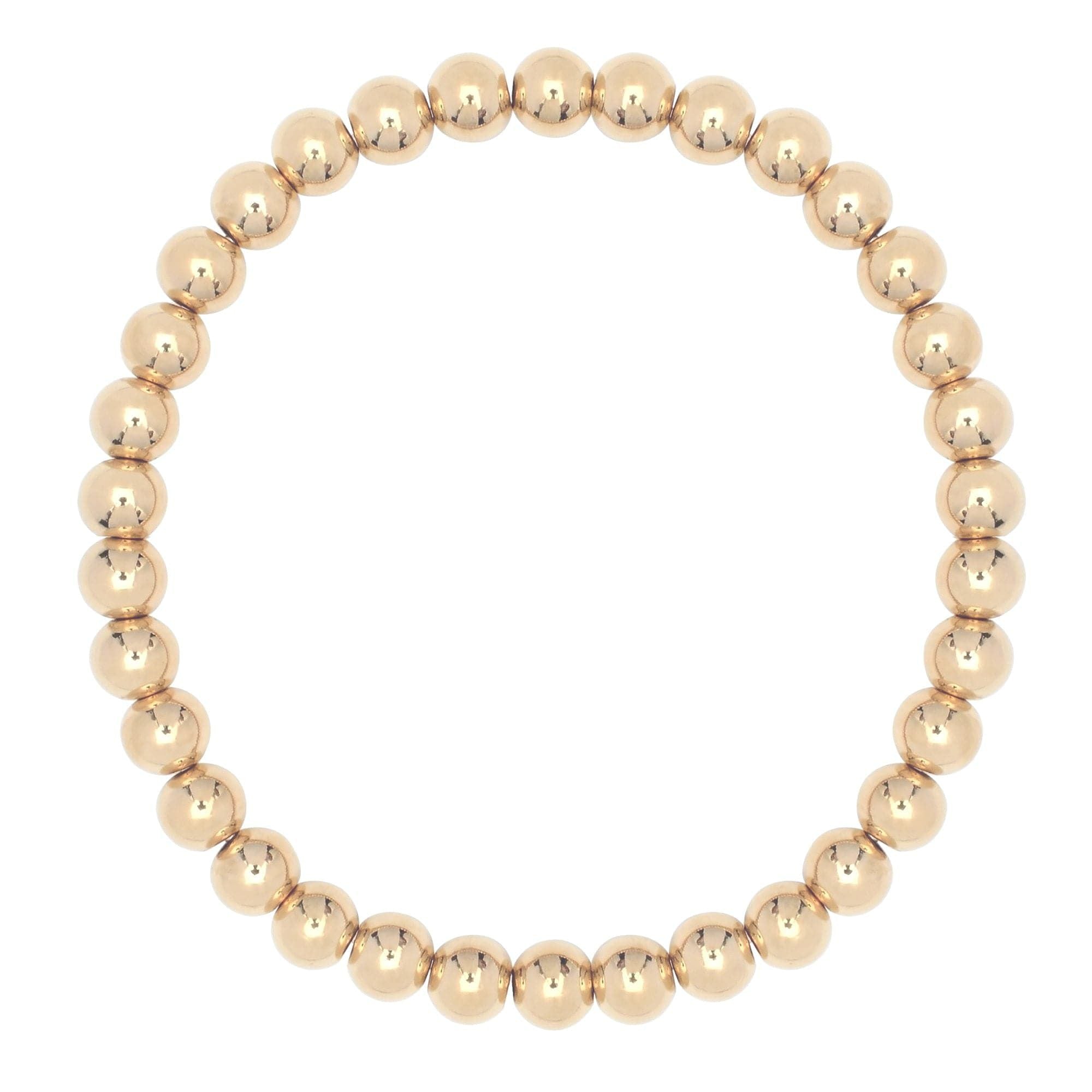 Small Gold Ball Bracelet featuring 14k gold plated recycled brass beads for elegant style