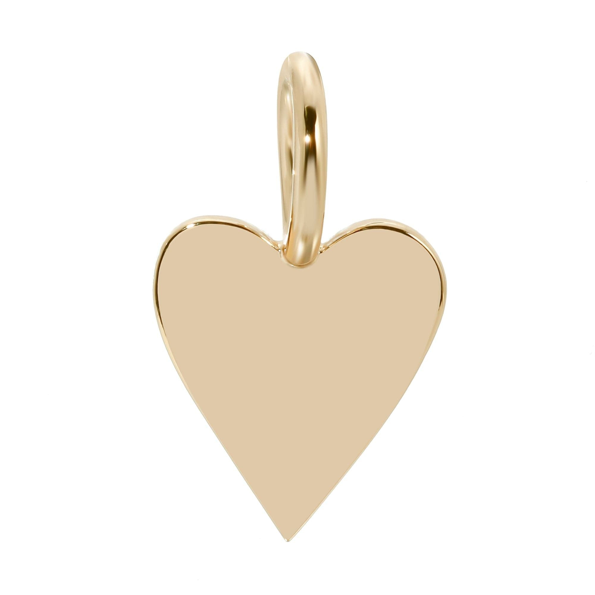 Gold heart pendant in Small Helena Pendant made with recycled brass plated 14k gold